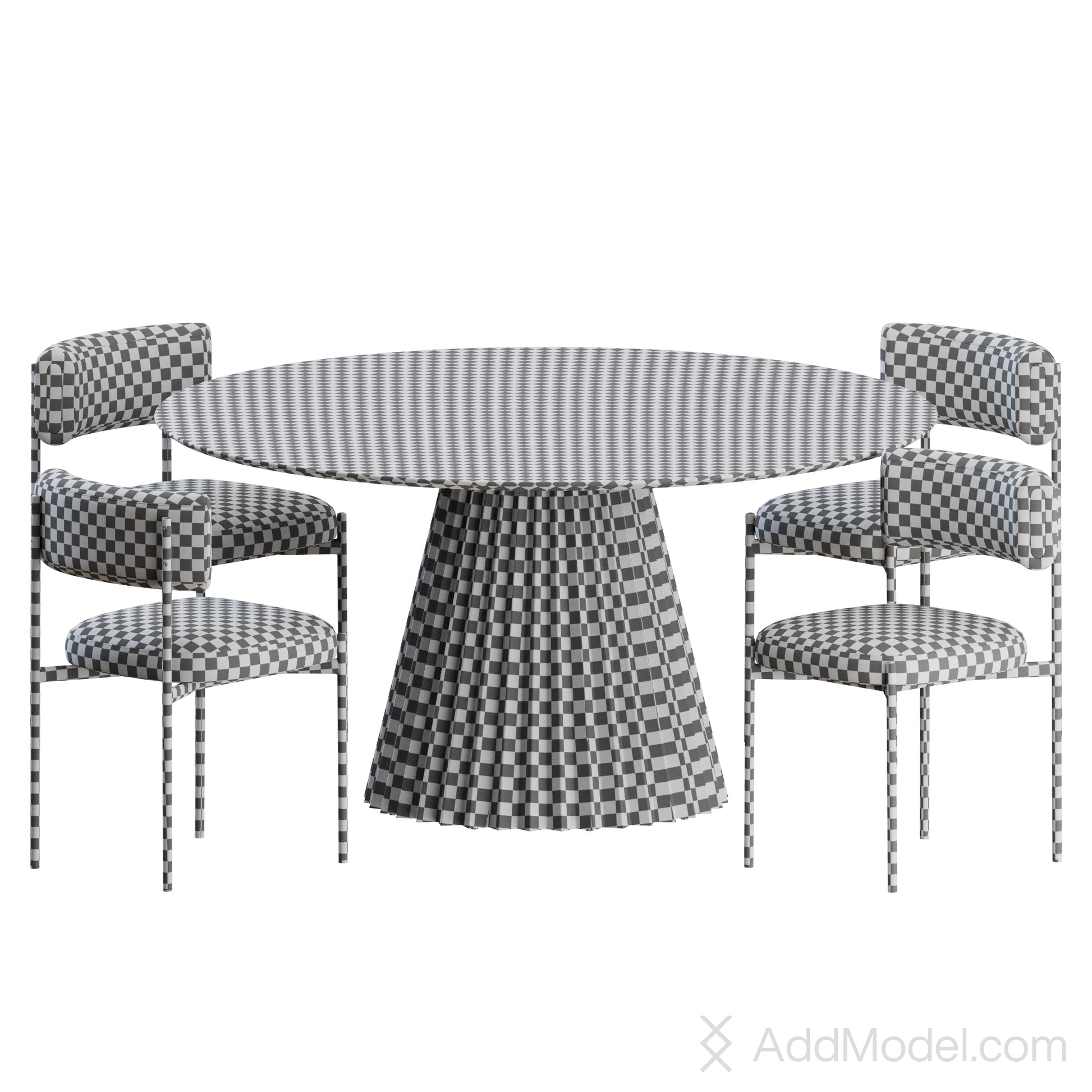 Studio render of the MIDJ Amelie furniture set, optimized for Corona Renderer and V-Ray.