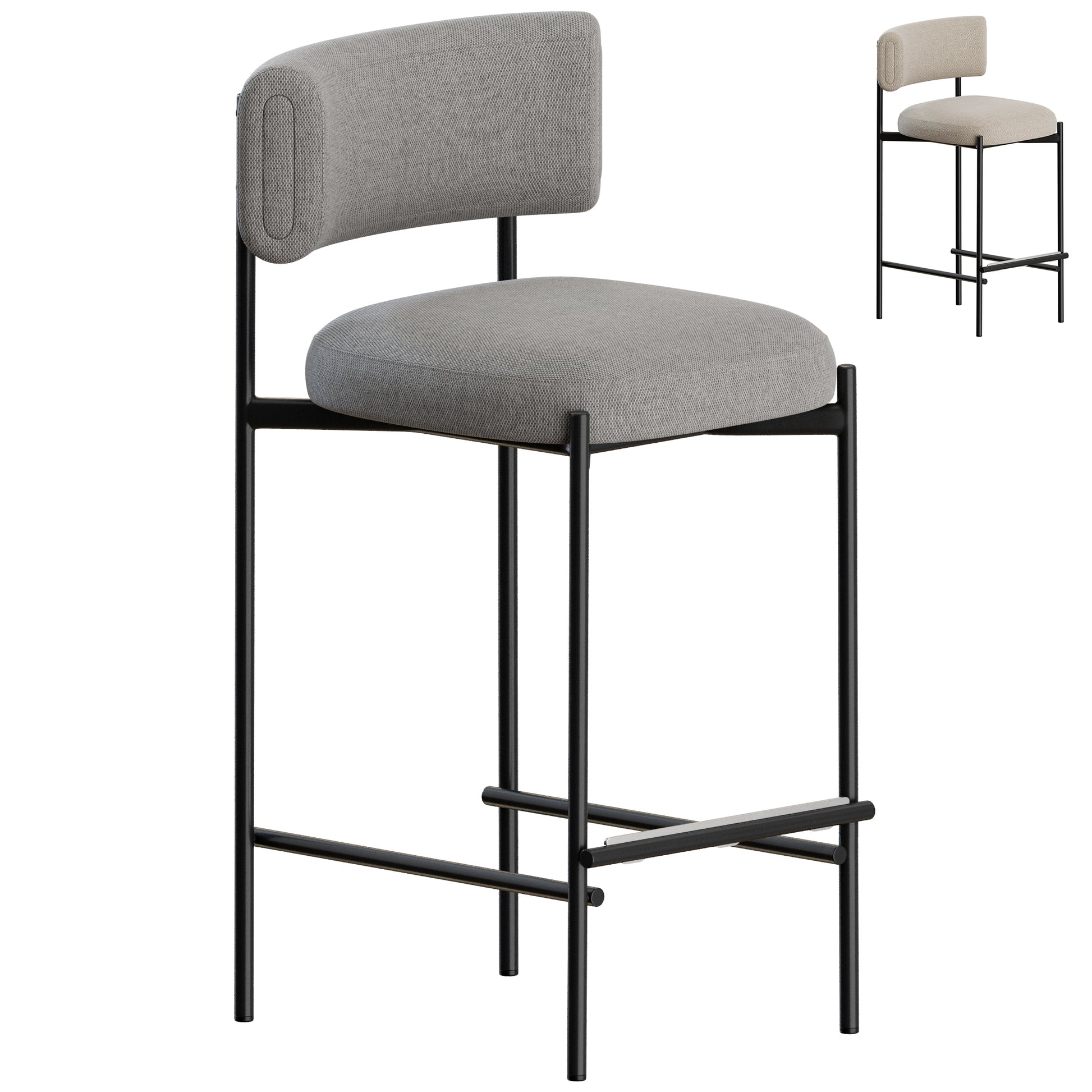 Amelie H65 H75 M TS Stool By MIDJ 3D model on Add Model