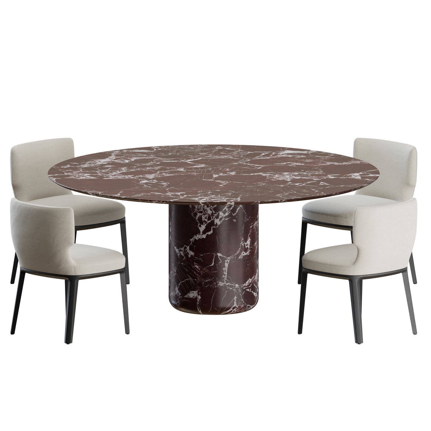 Ami Chair Auro Table by De Padova 3D Model