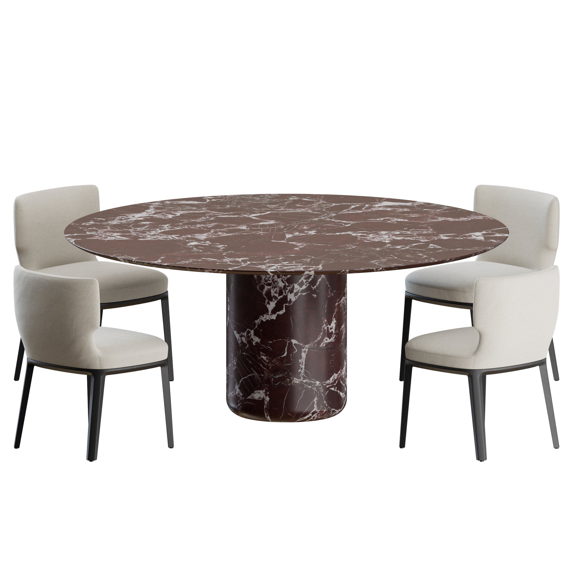 Ami Chair Auro Table by De Padova 3D Model