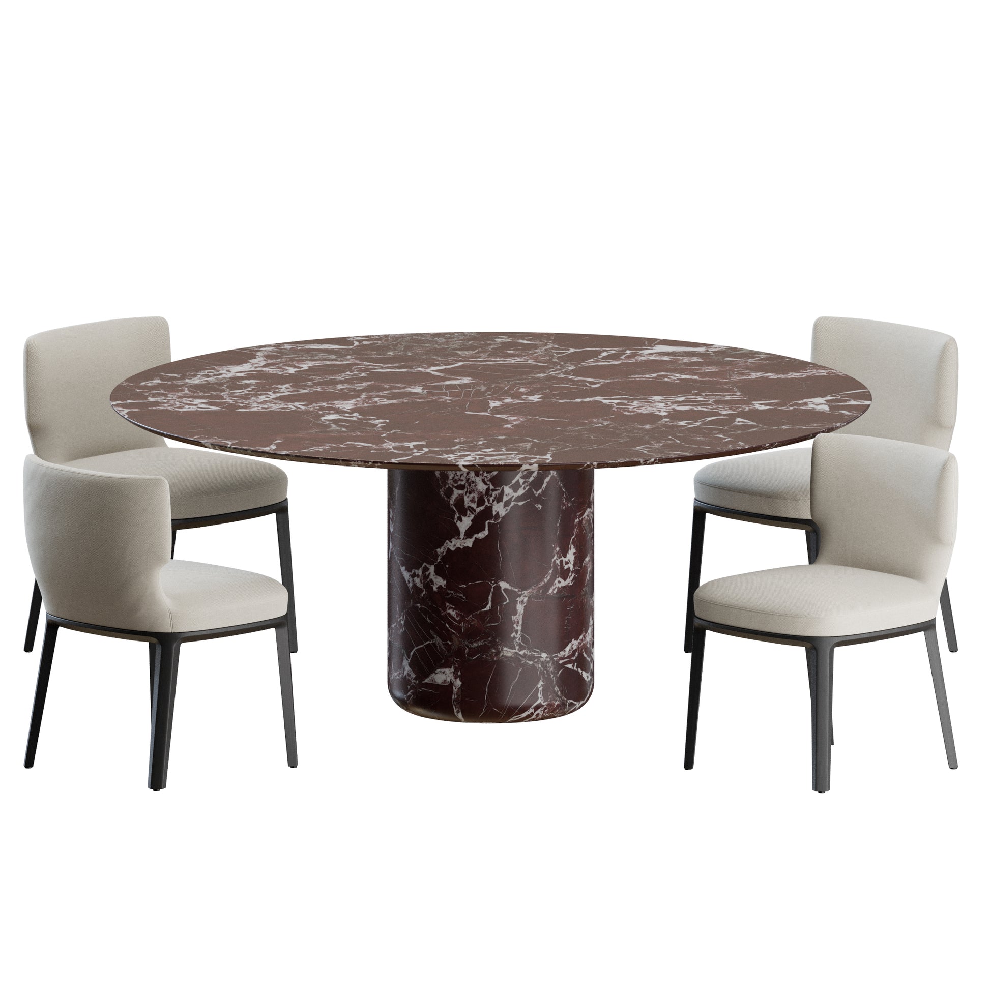 Ami Chair Auro Table by De Padova 3D Model