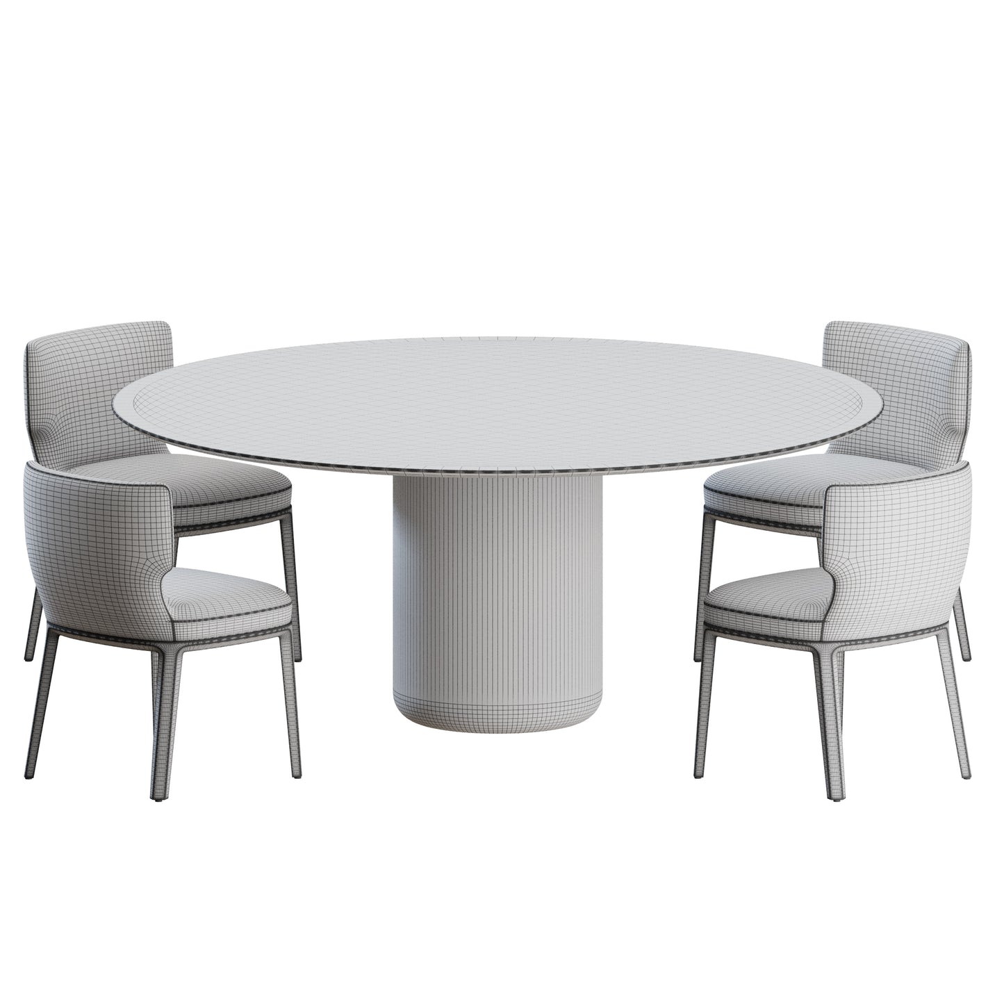 Ami Chair Auro Table by De Padova 3D Model