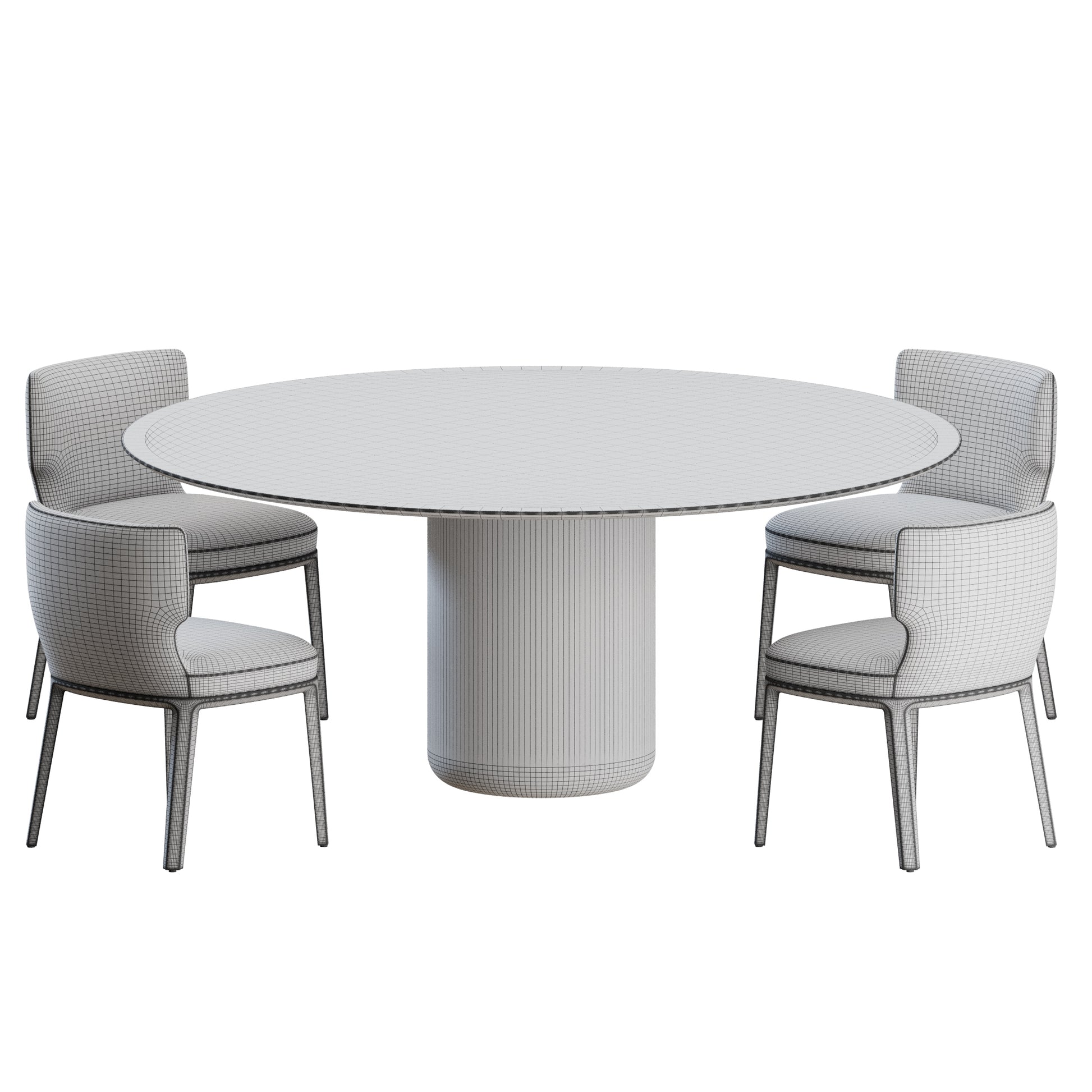 Ami Chair Auro Table by De Padova 3D Model
