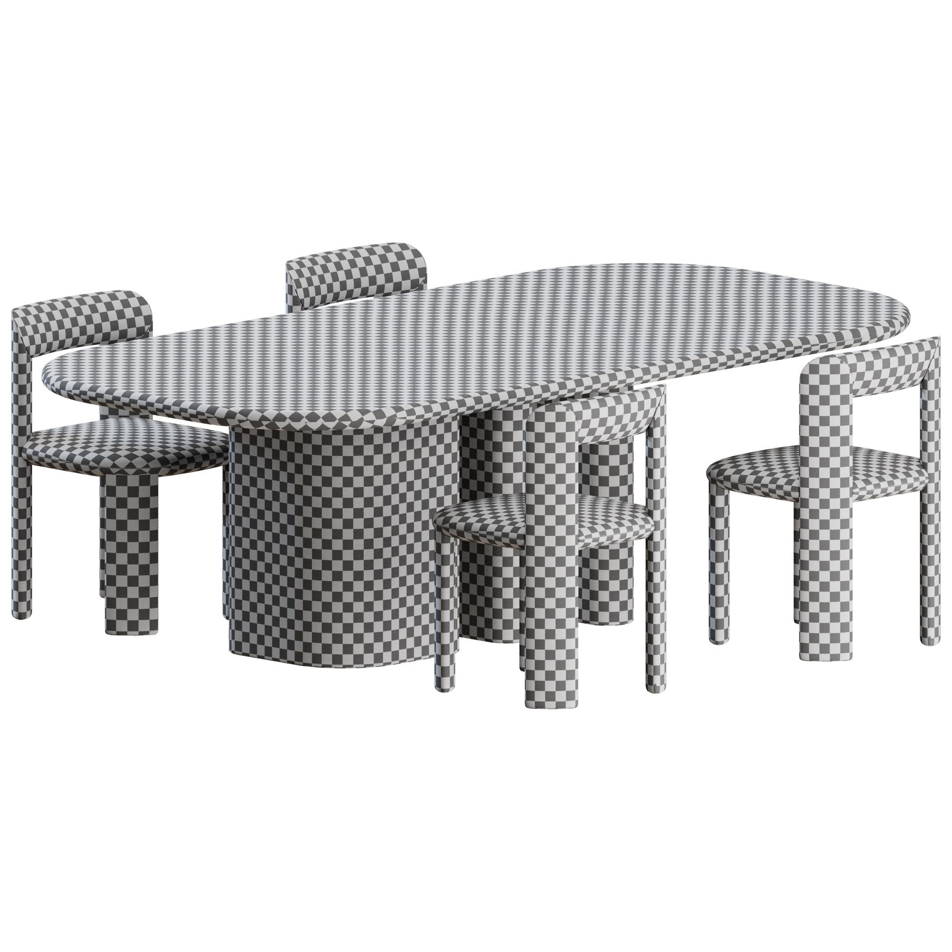Amia Chair Bonbon Table by Miniforms 3D Model