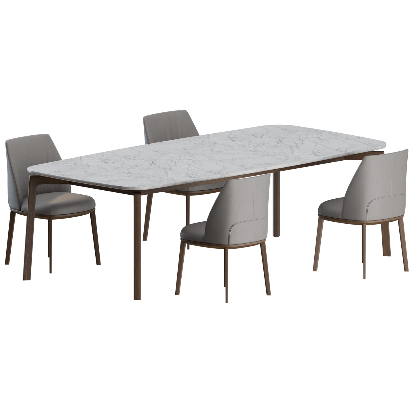 Archibald Chair Abigail Table by Poltrona Frau 3D Model