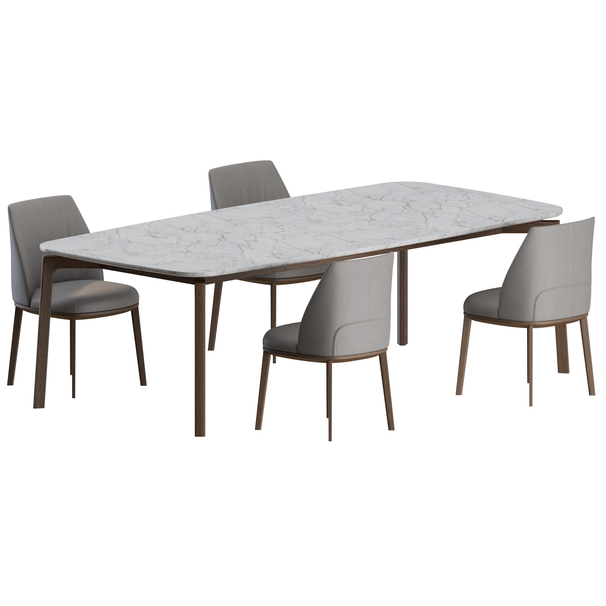 Archibald Chair Abigail Table by Poltrona Frau 3D Model