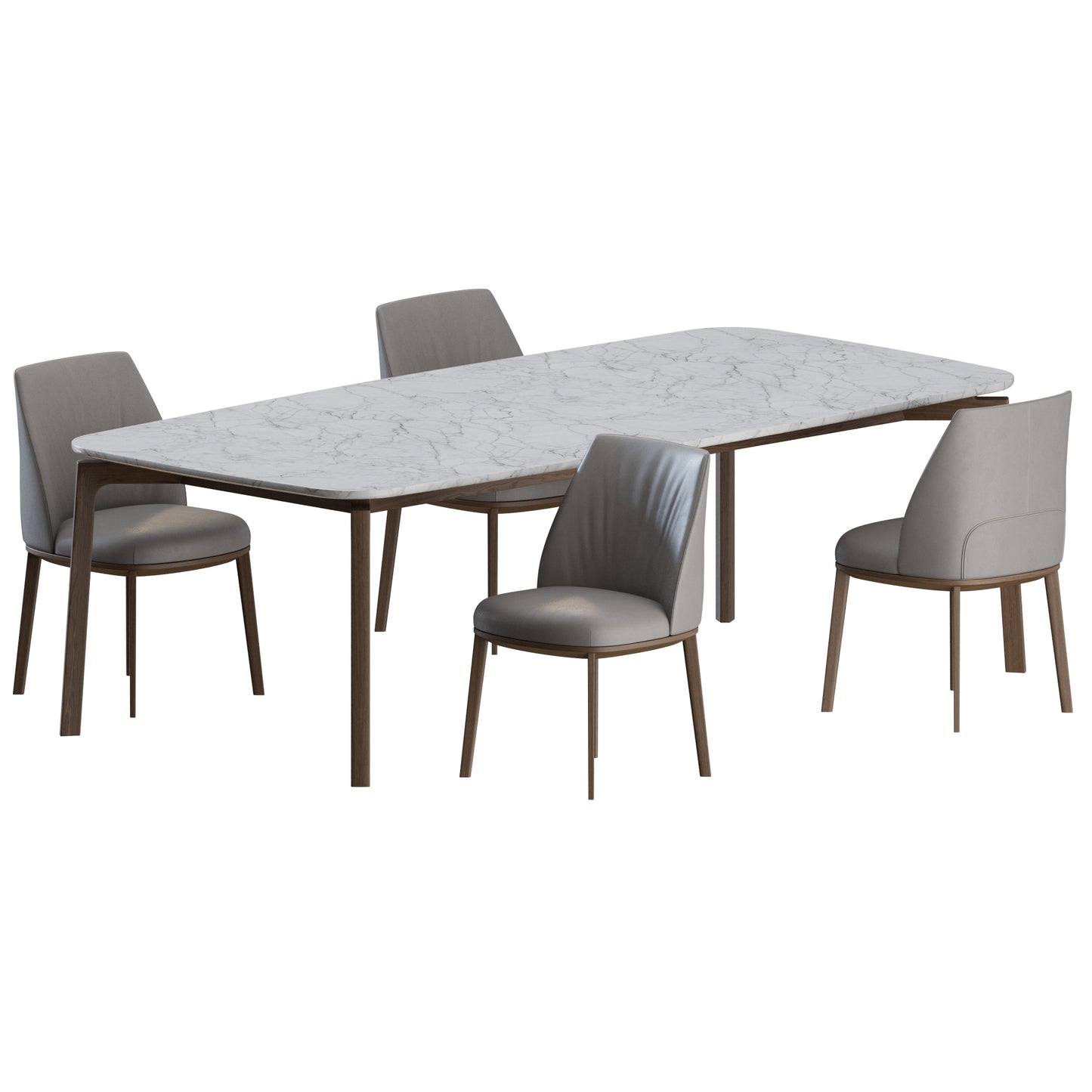 Archibald Chair Abigail Table by Poltrona Frau 3D Model