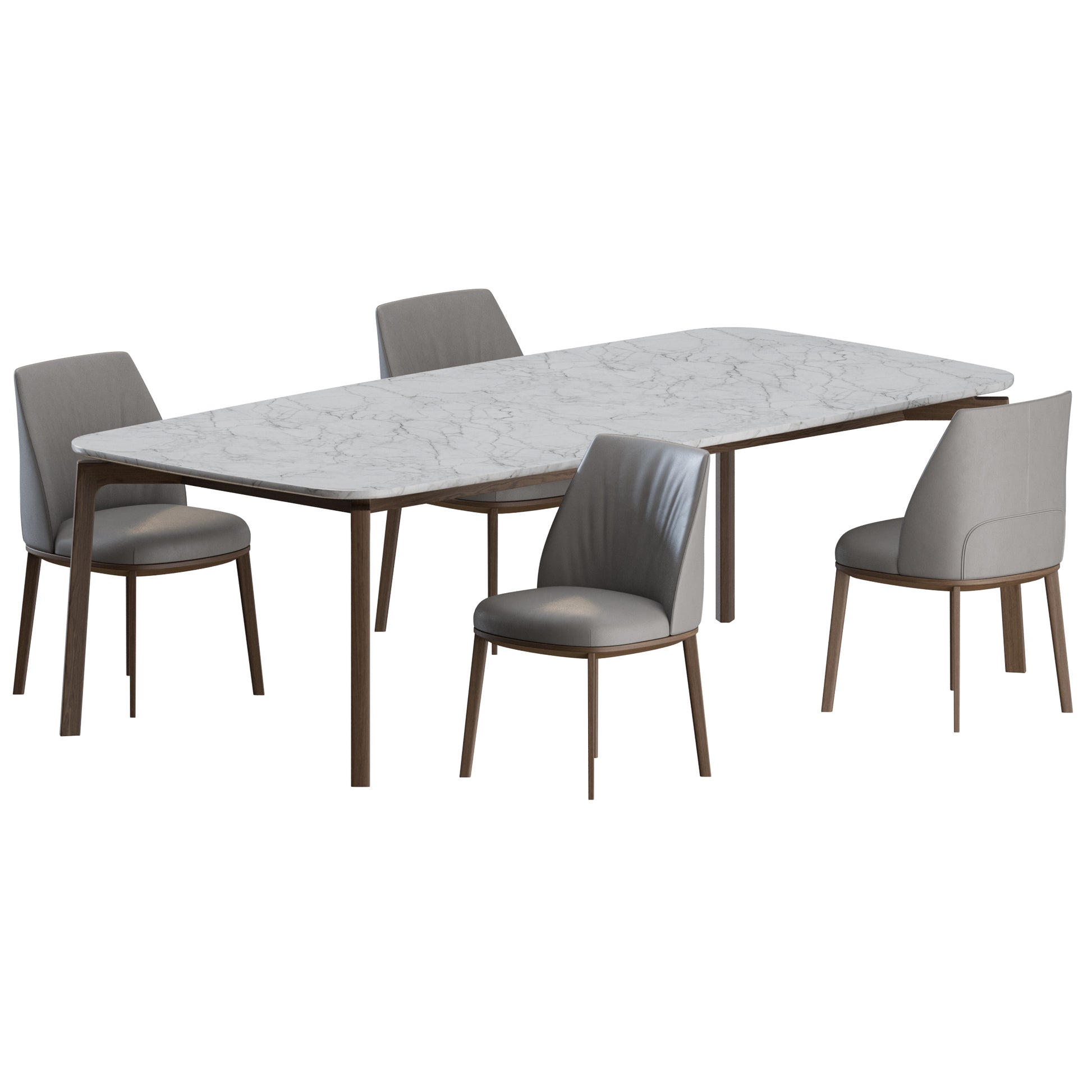 Archibald Chair Abigail Table by Poltrona Frau 3D Model