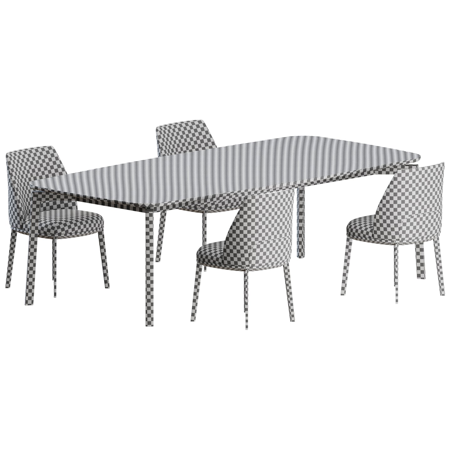 Archibald Chair Abigail Table by Poltrona Frau 3D Model