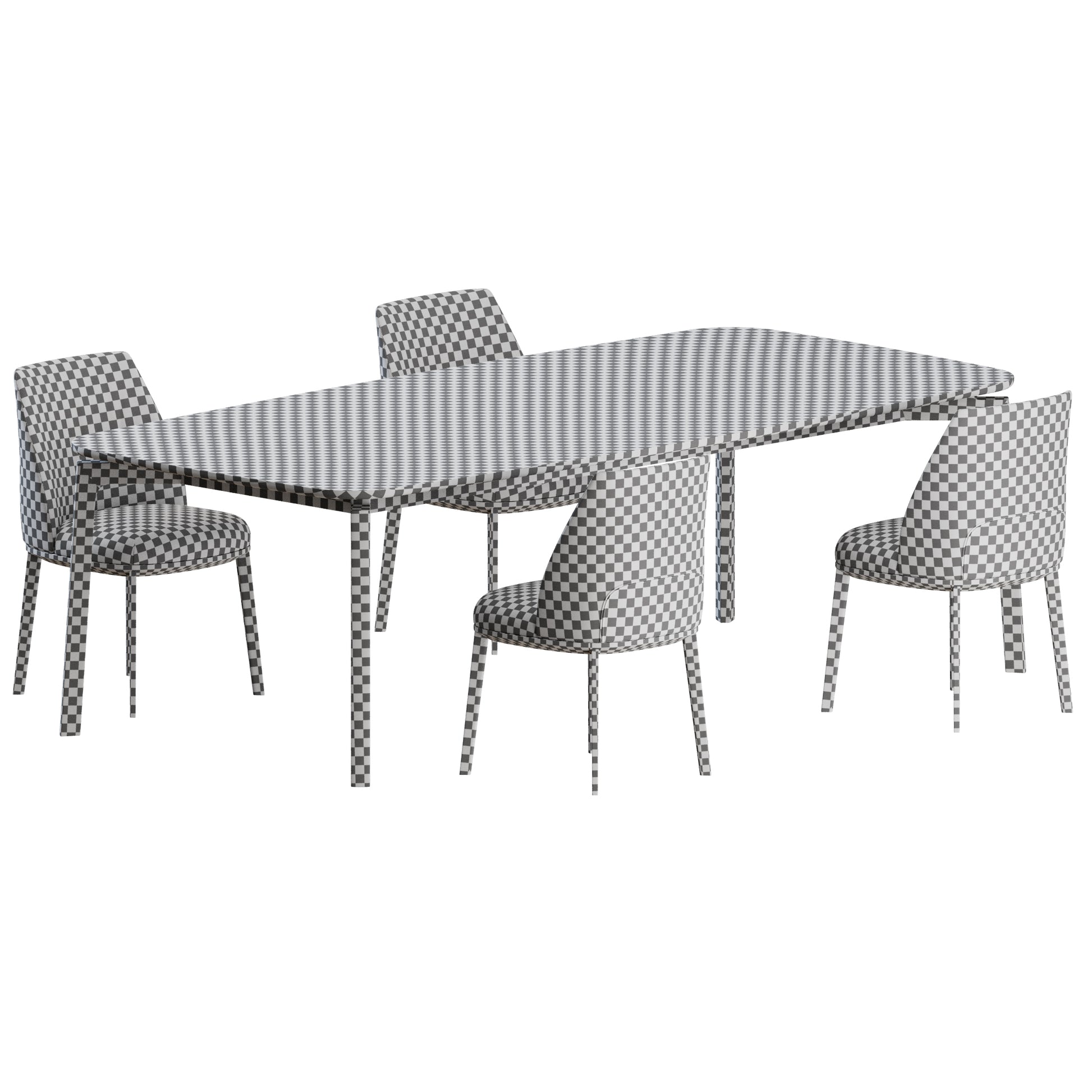 Archibald Chair Abigail Table by Poltrona Frau 3D Model