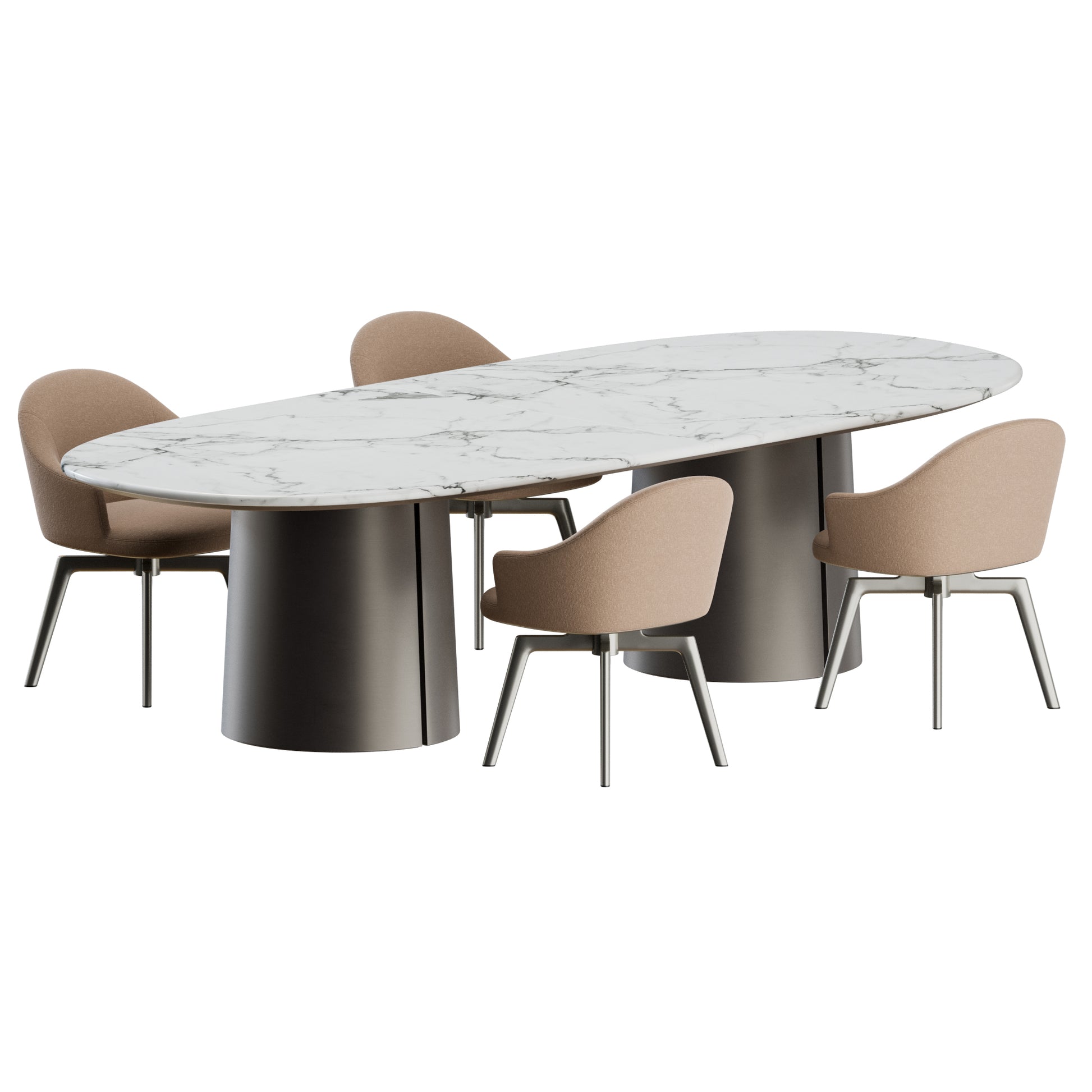 Atelia Chair Mateo Table by Molteni&C 3D Model
