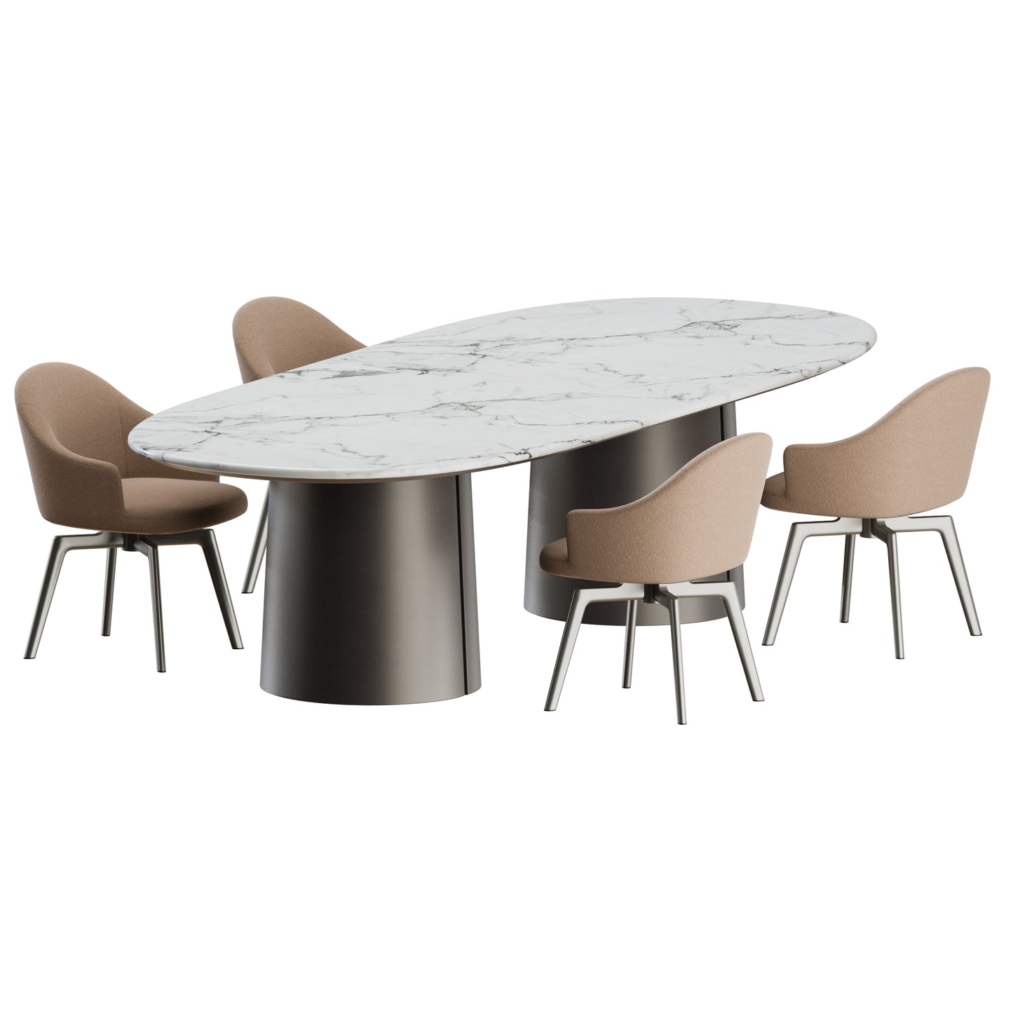 Atelia Chair Mateo Table by Molteni&C 3D Model