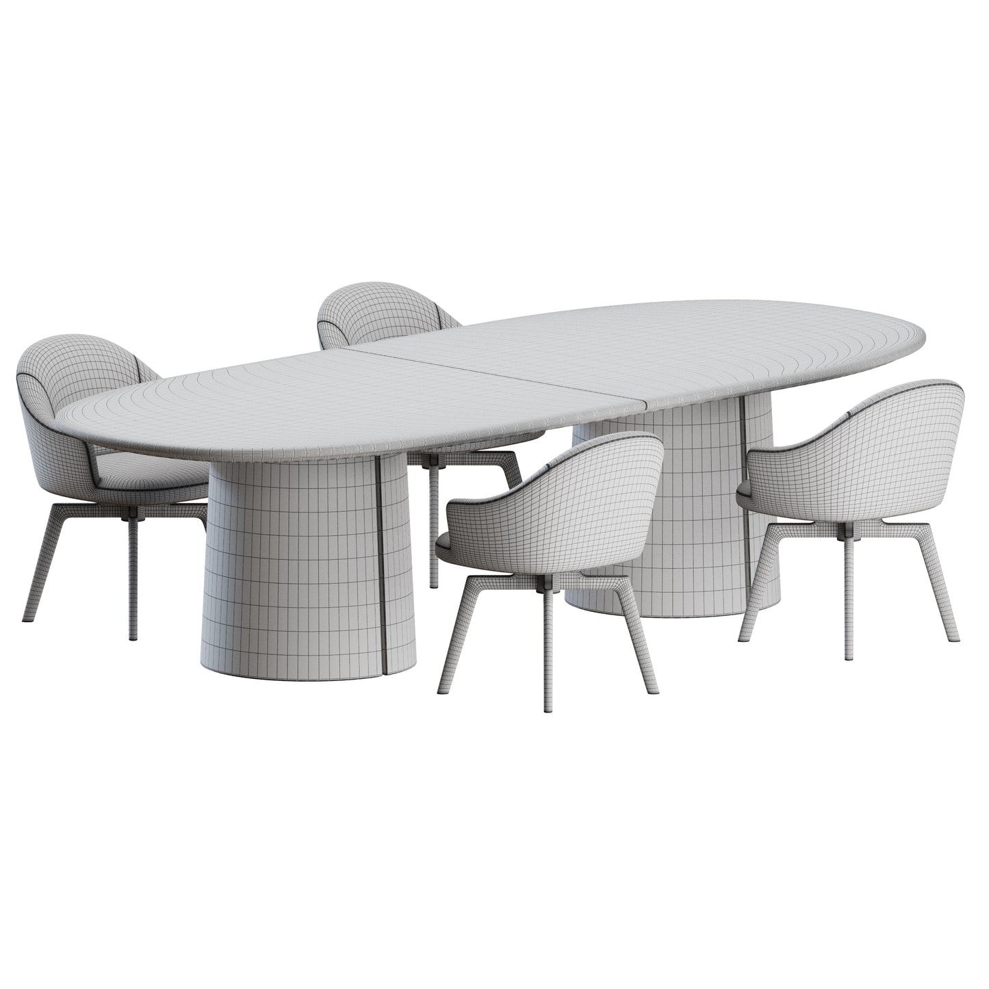 Atelia Chair Mateo Table by Molteni&C 3D Model