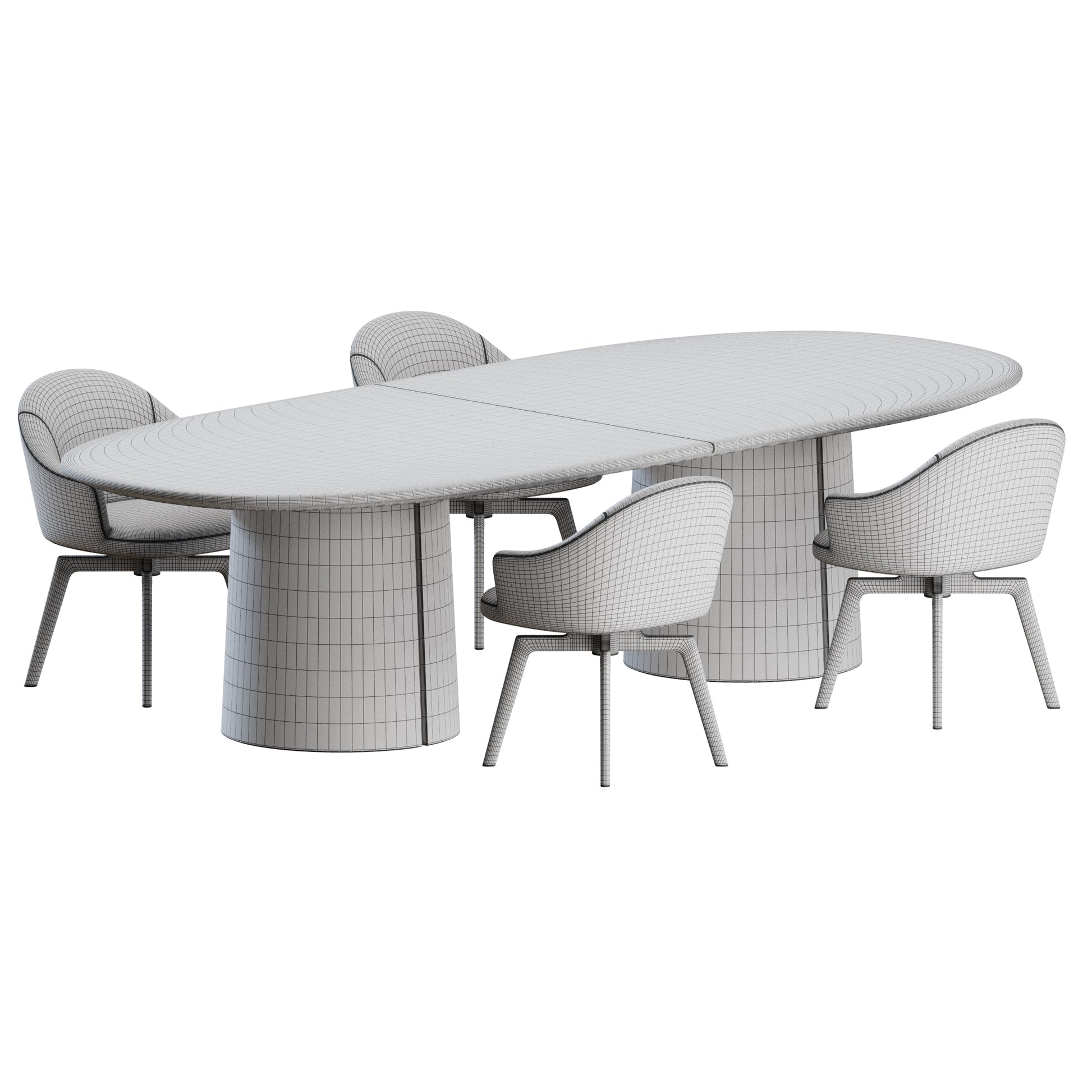 Atelia Chair Mateo Table by Molteni&C 3D Model