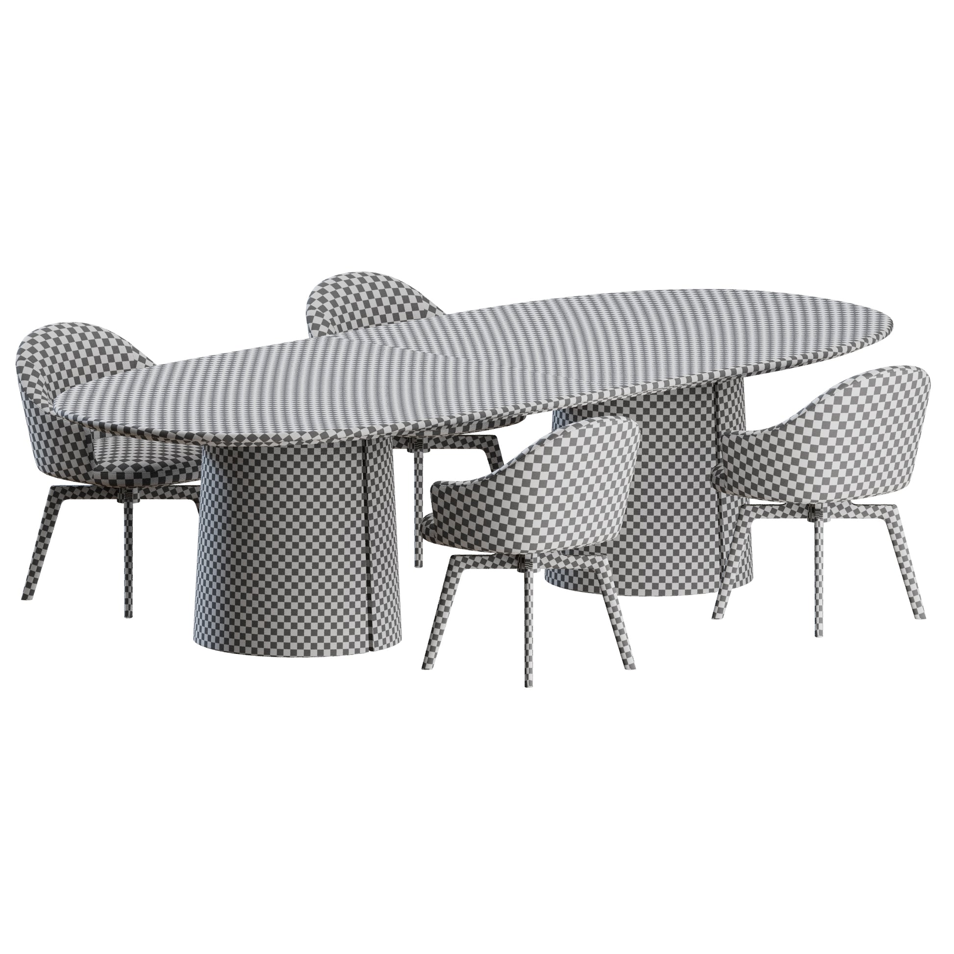 Atelia Chair Mateo Table by Molteni&C 3D Model