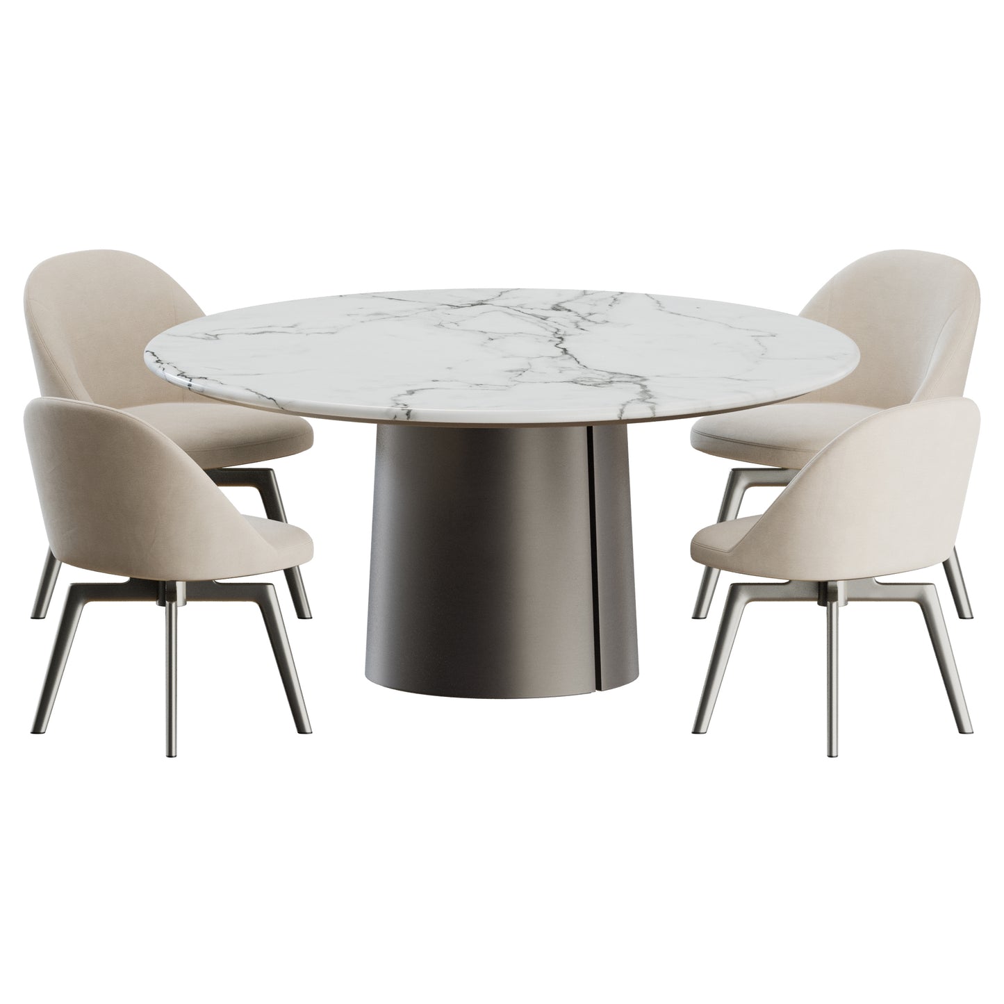 Atelia Side Chair Mateo Table by Molteni&C 3D Model