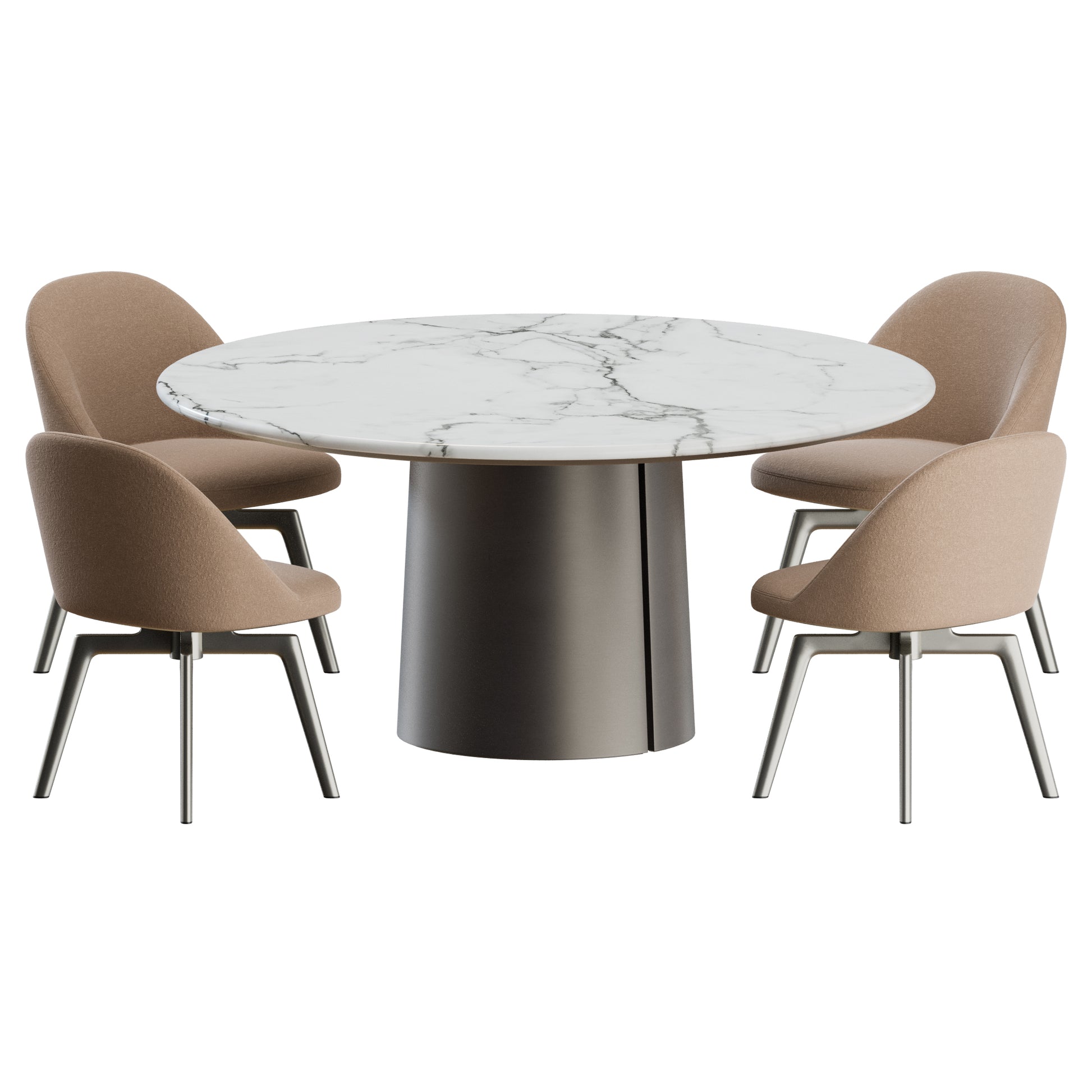 Atelia Side Chair Mateo Table by Molteni&C 3D Model