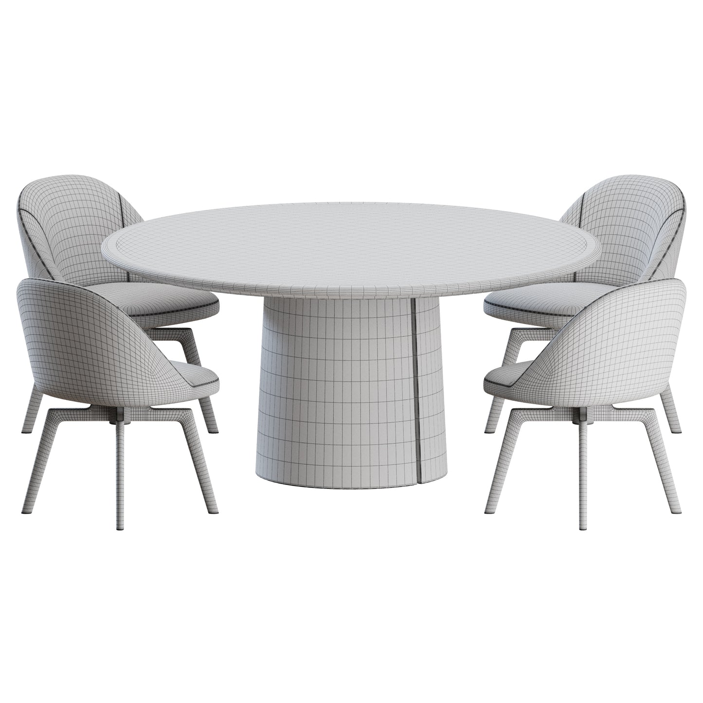 Atelia Side Chair Mateo Table by Molteni&C 3D Model