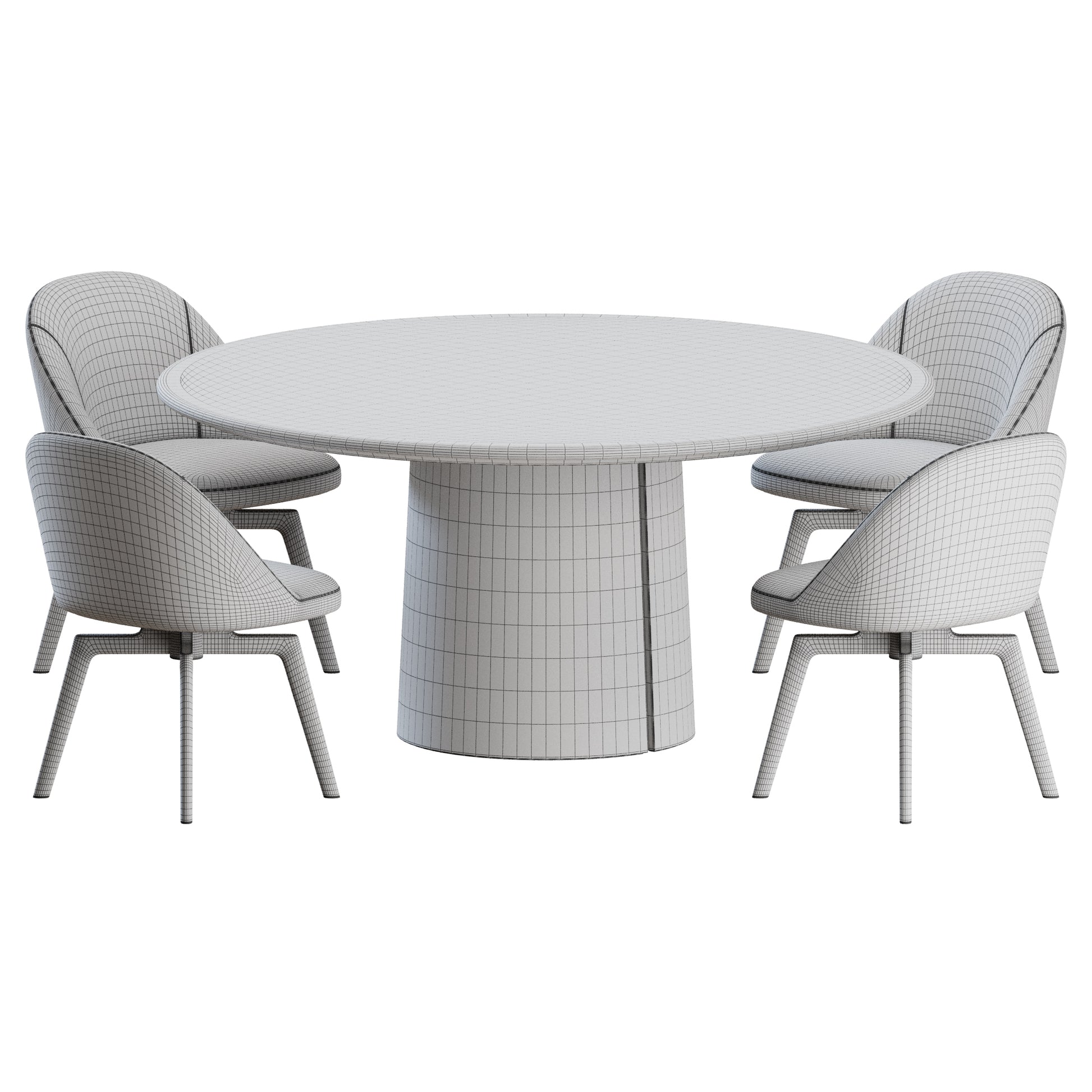 Atelia Side Chair Mateo Table by Molteni&C 3D Model