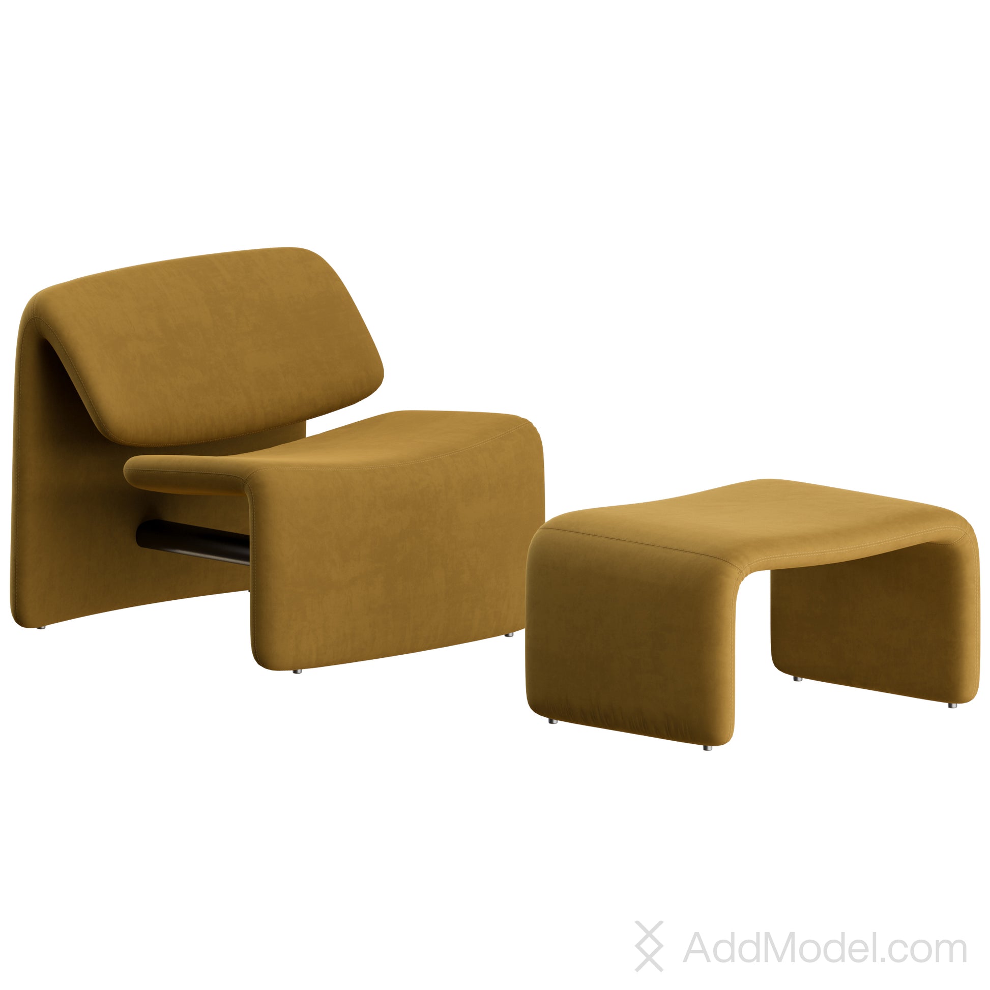 Avant Garde Armchair Footstool By Bonaldo 3D model on Add Model