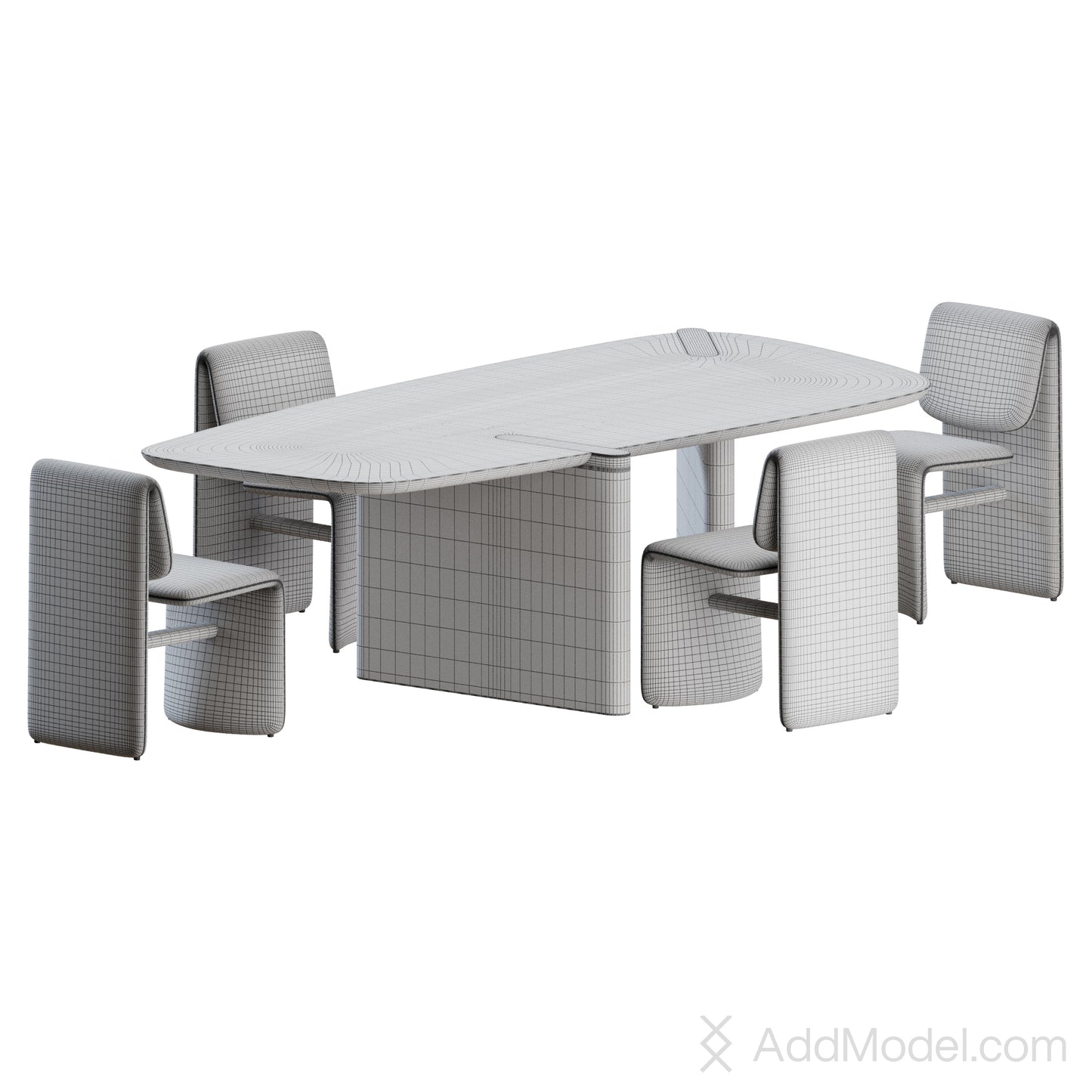 Avant Garde Dining Set By Bonaldo 3D model on Add Model