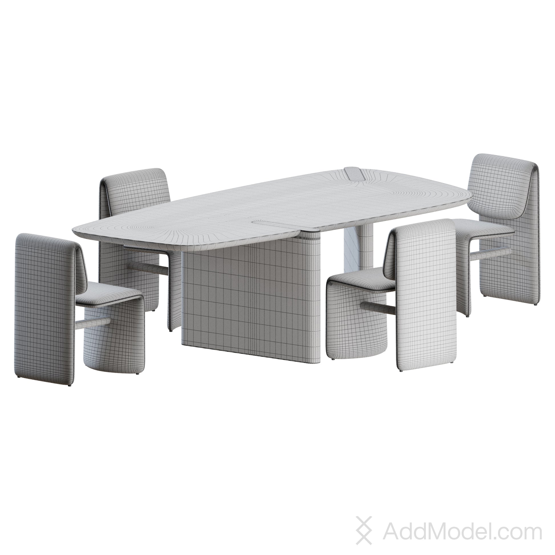 Avant Garde Dining Set By Bonaldo 3D model on Add Model