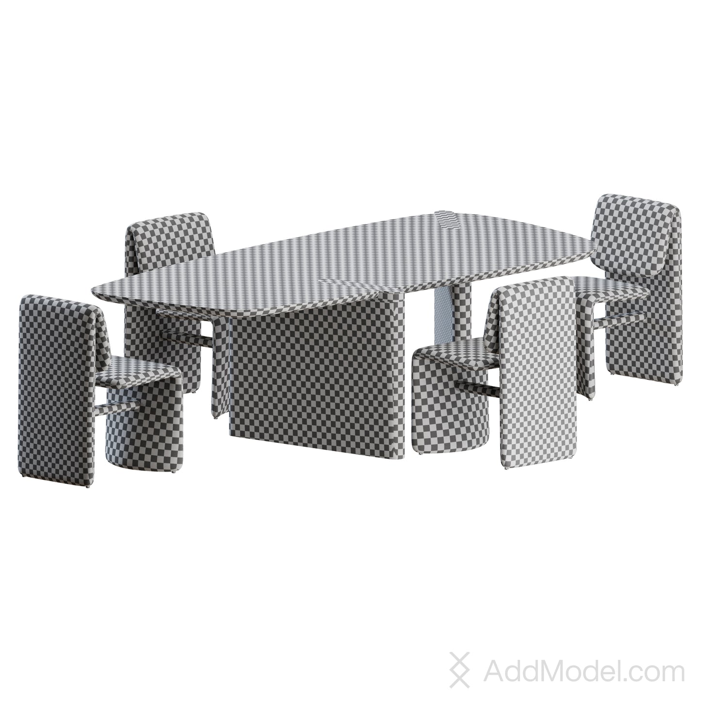 Avant Garde Dining Set By Bonaldo 3D model on Add Model
