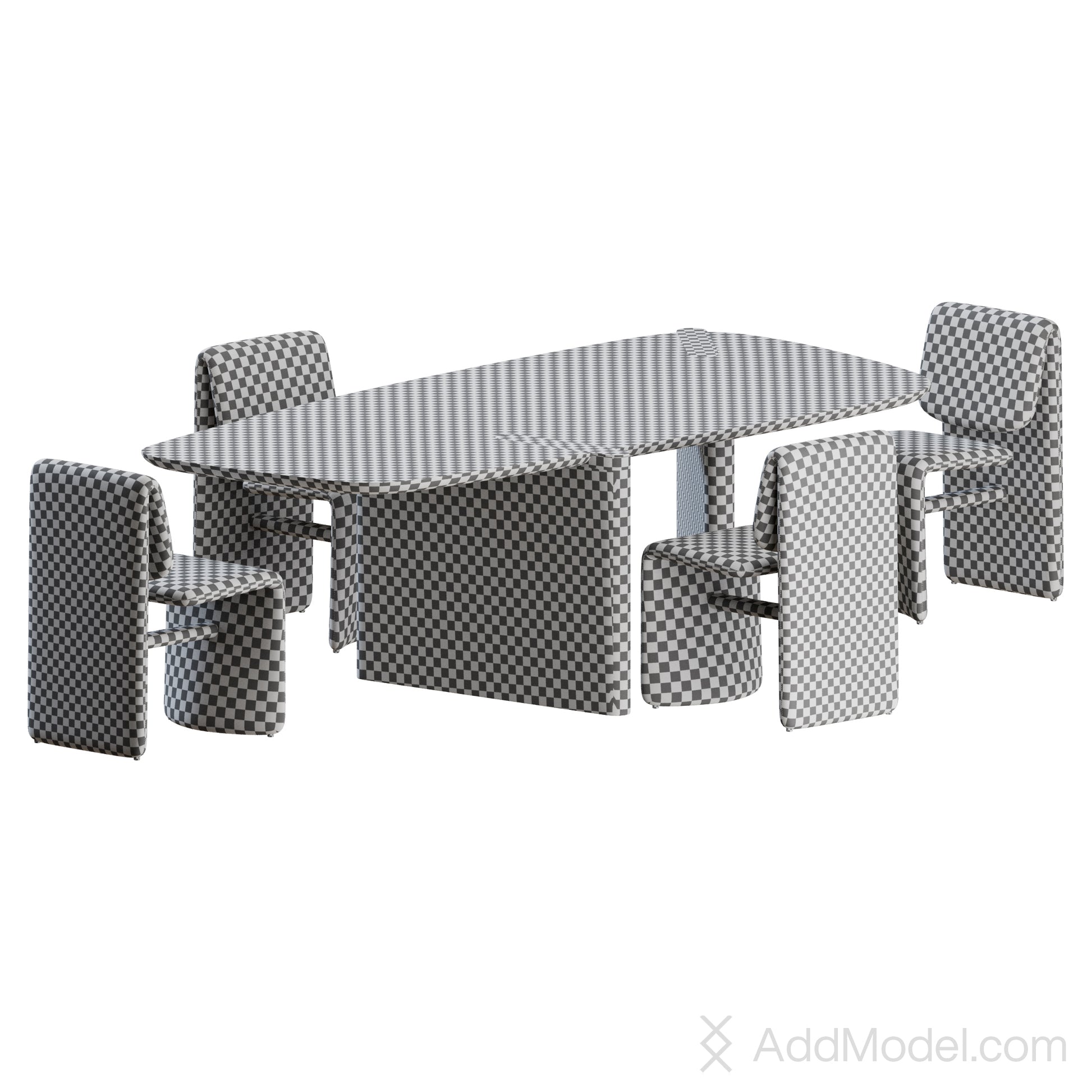 Avant Garde Dining Set By Bonaldo 3D model on Add Model