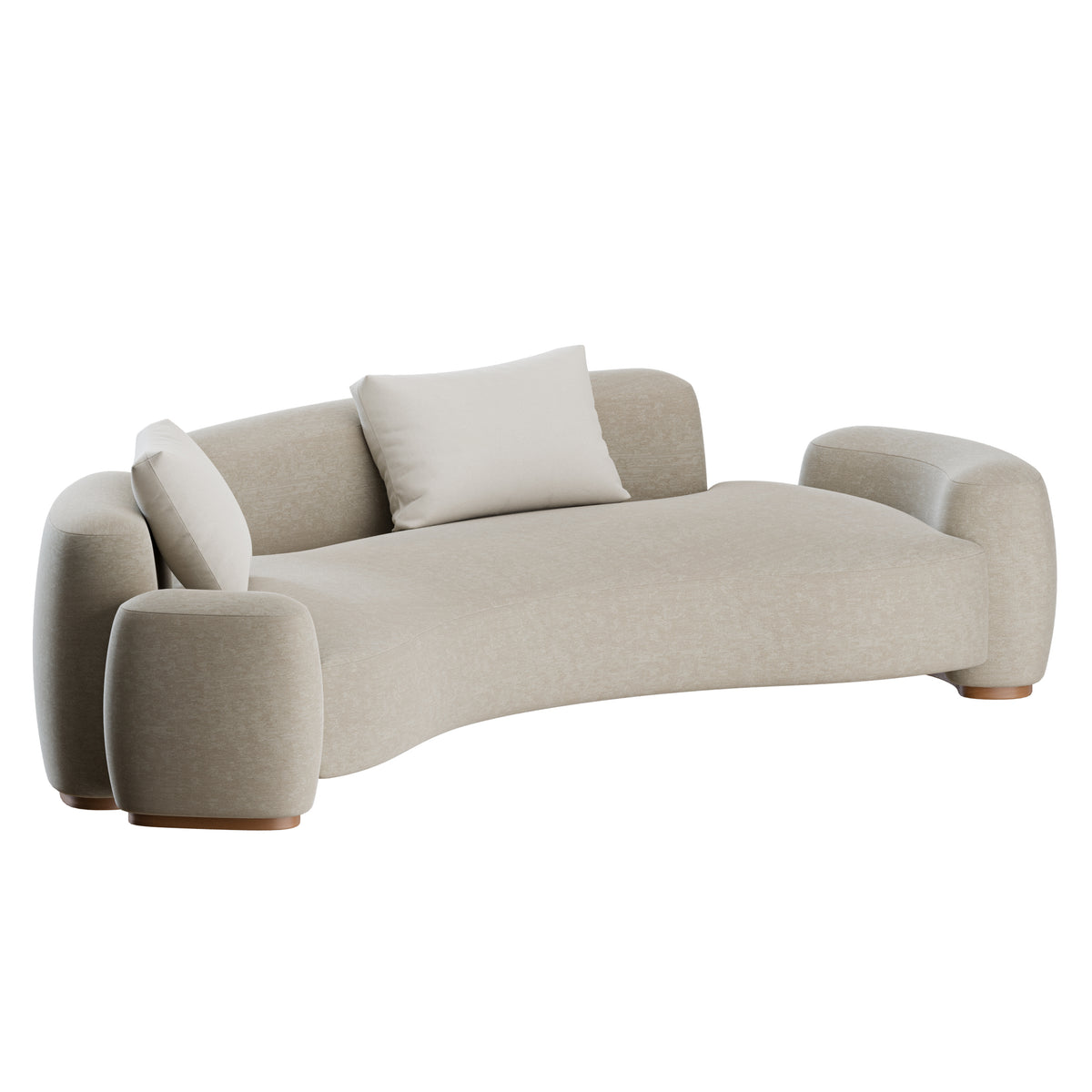 Baba Curved Sofa by Gisbert Poppler 3D Model