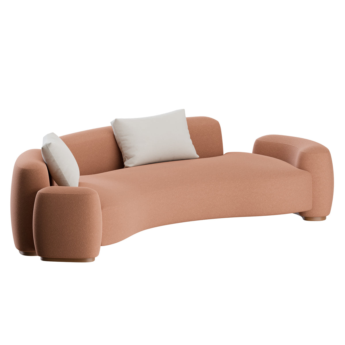 Baba Curved Sofa by Gisbert Poppler 3D Model