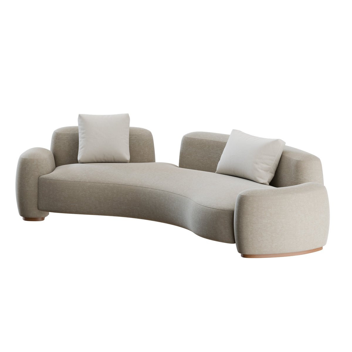 Baba Curved Sofa by Gisbert Poppler 3D Model