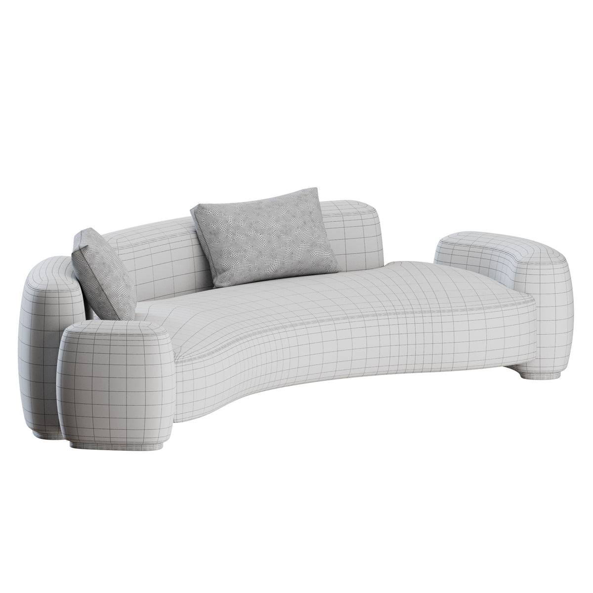 Baba Curved Sofa by Gisbert Poppler 3D Model
