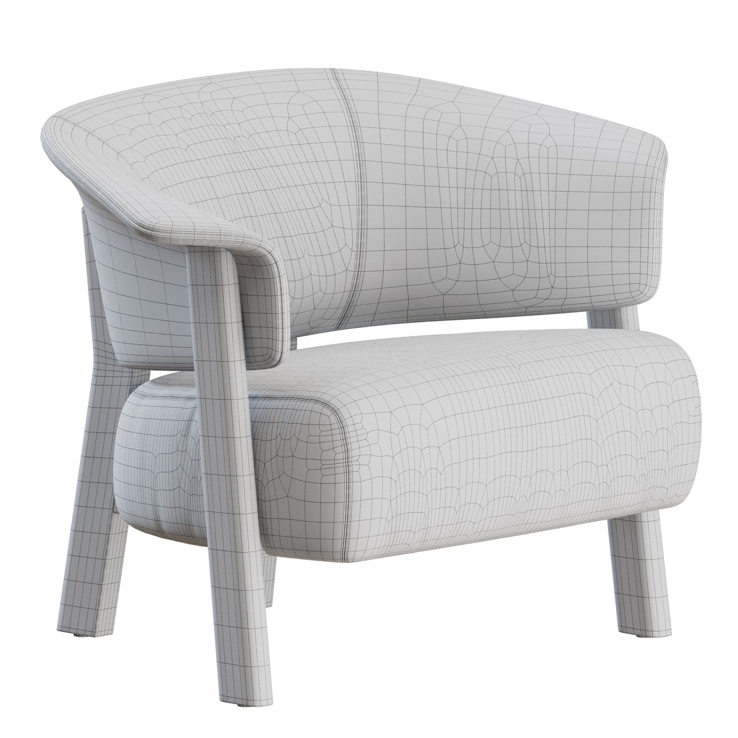 Back Wing Armchair by Cassina 3D Model