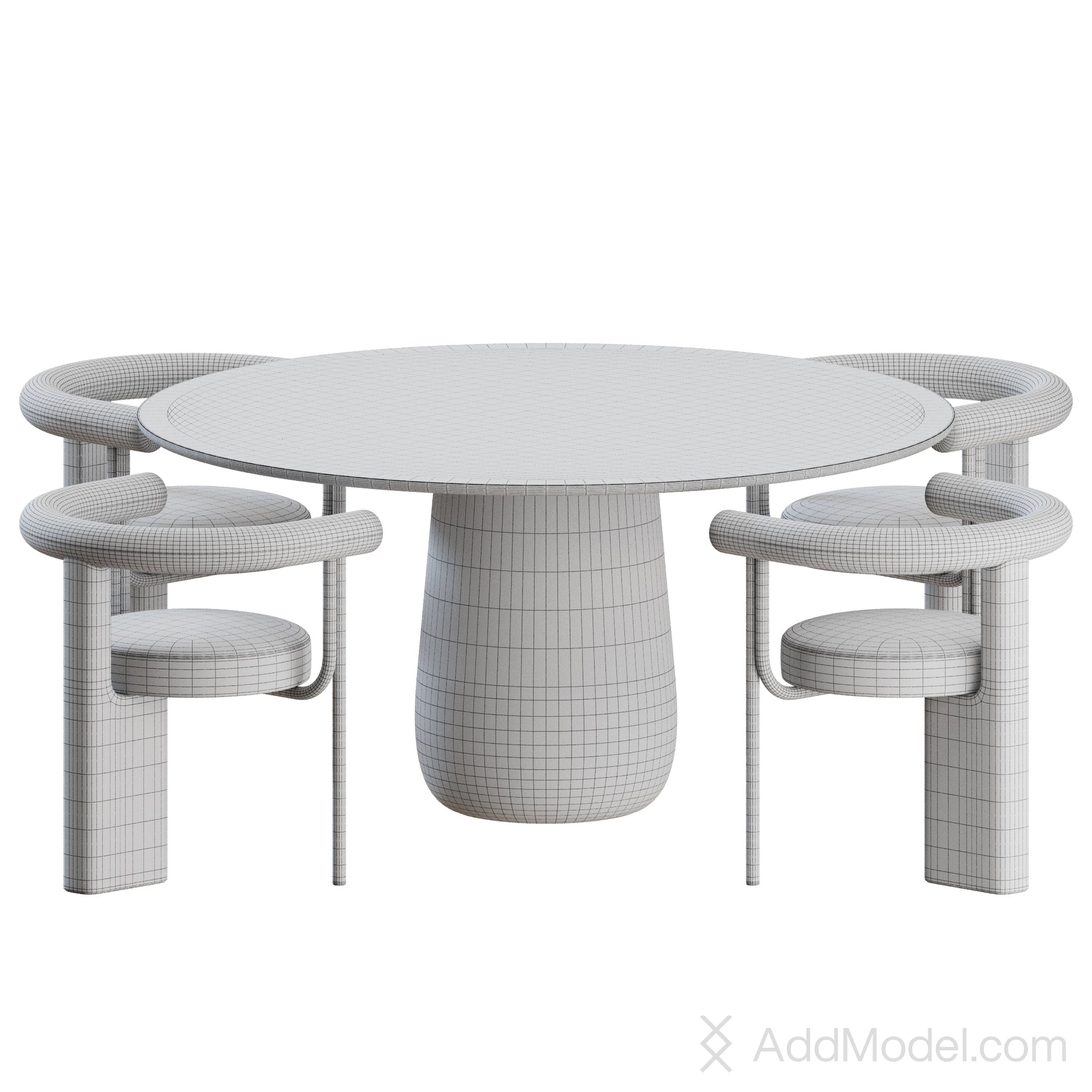 Balance Dining Set By Woo 3D model on Add Model