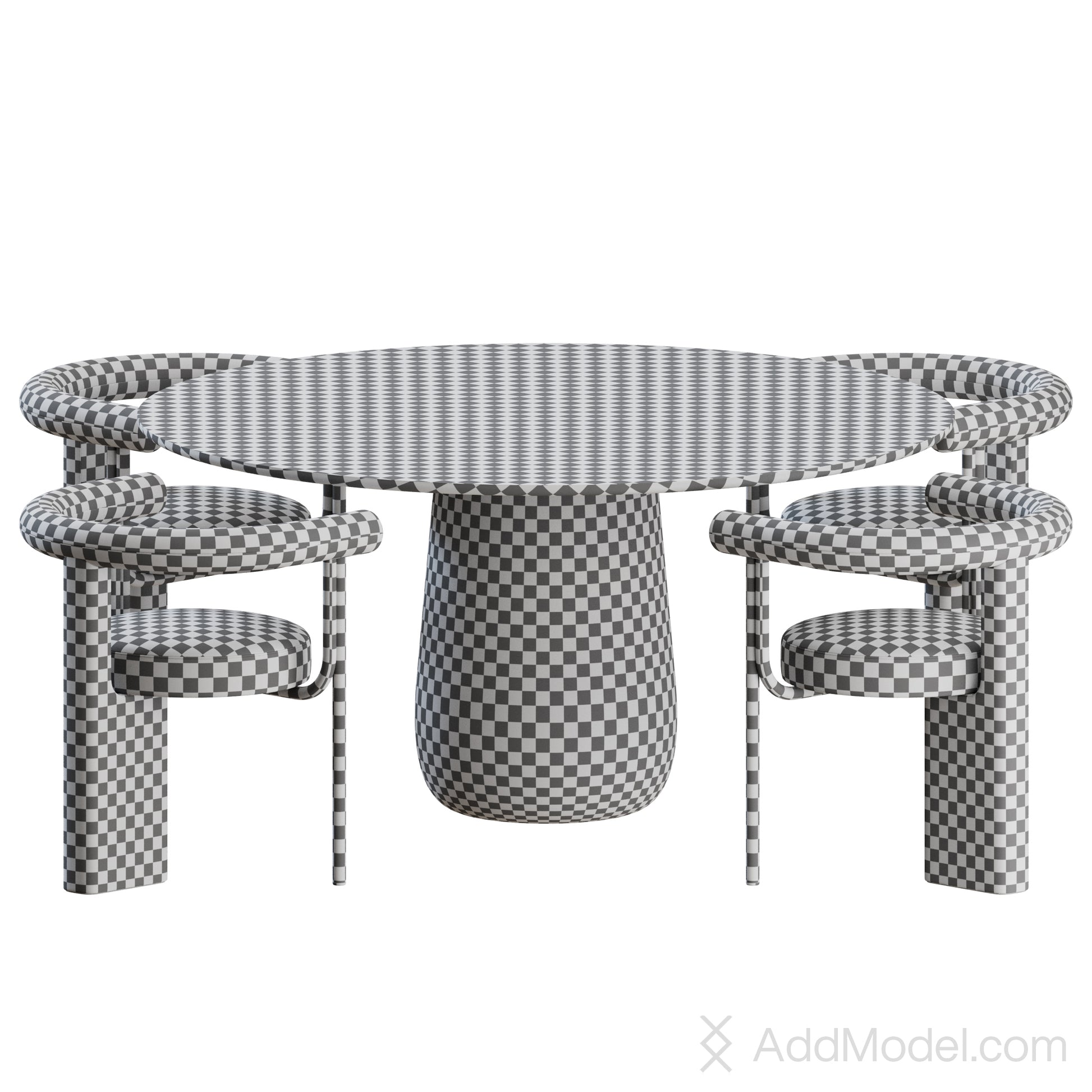 Balance Dining Set By Woo 3D model on Add Model