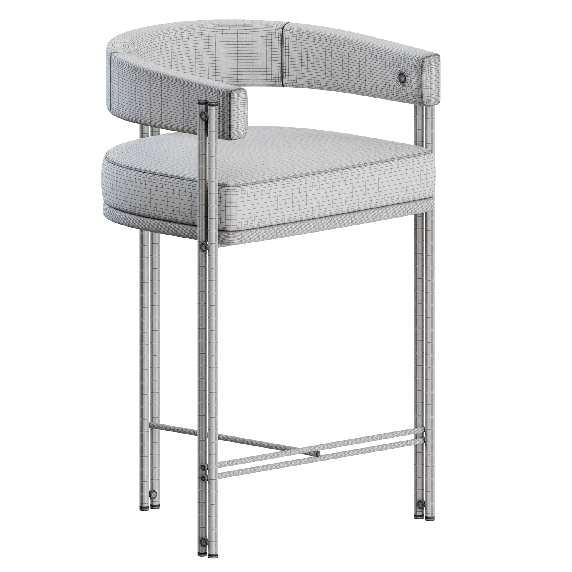 Bamboo Stool by Praddy 3D Model