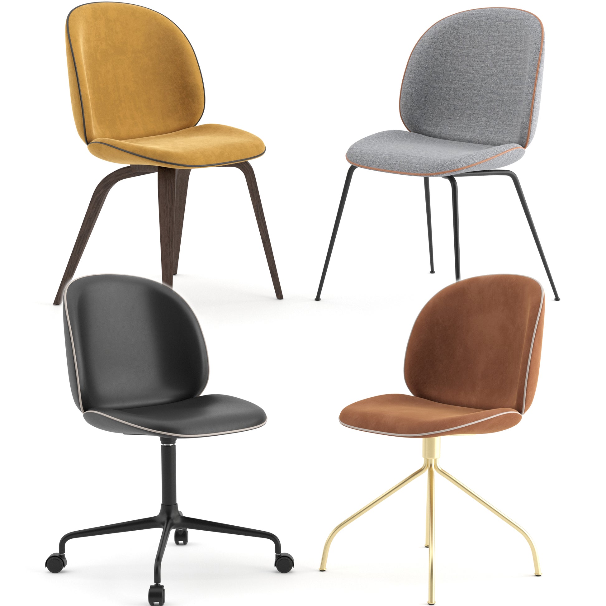 Beetle Chairs By Gubi 3D model on Add Model