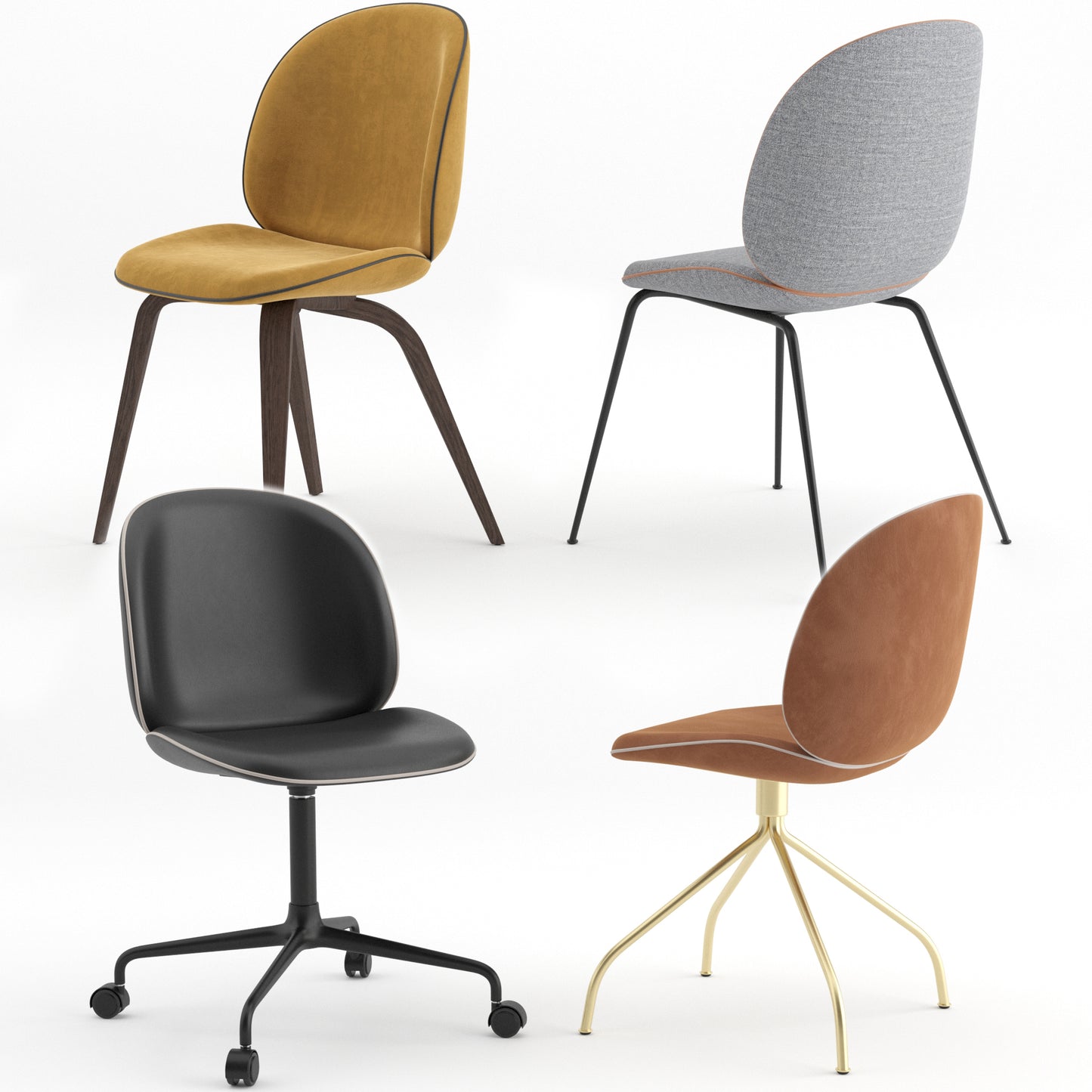 Beetle Chairs By Gubi 3D model on Add Model