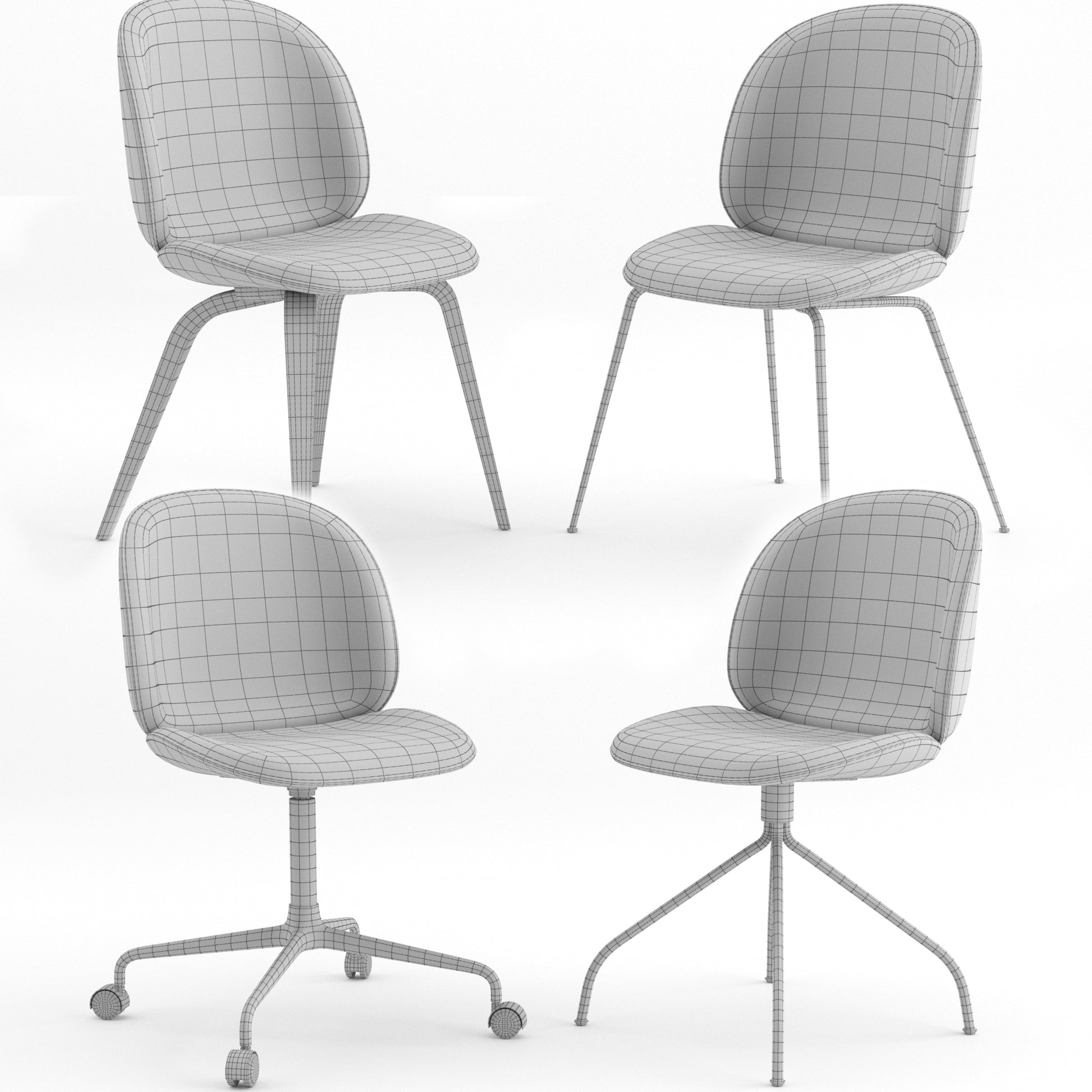 Beetle Chairs By Gubi 3D model on Add Model