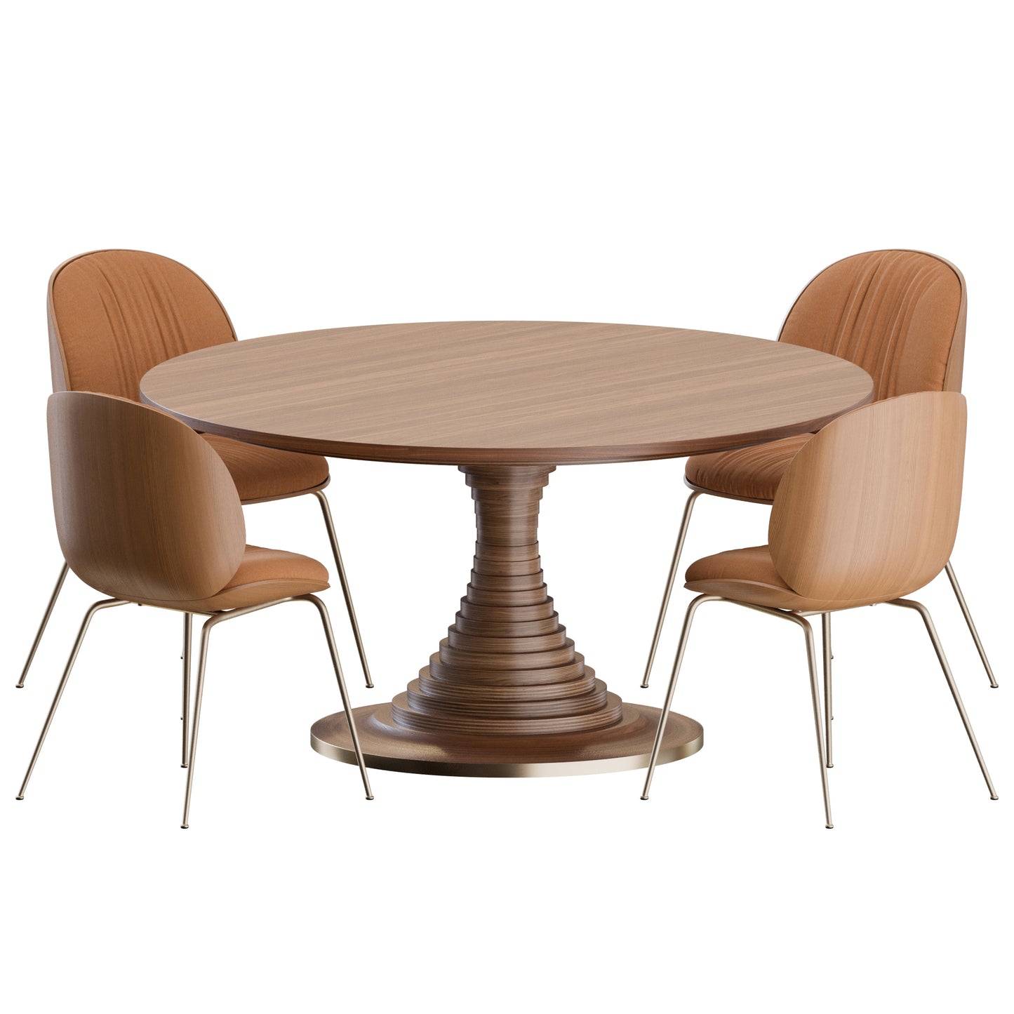 Beetle Soft Dining Set by Gubi 3D Model