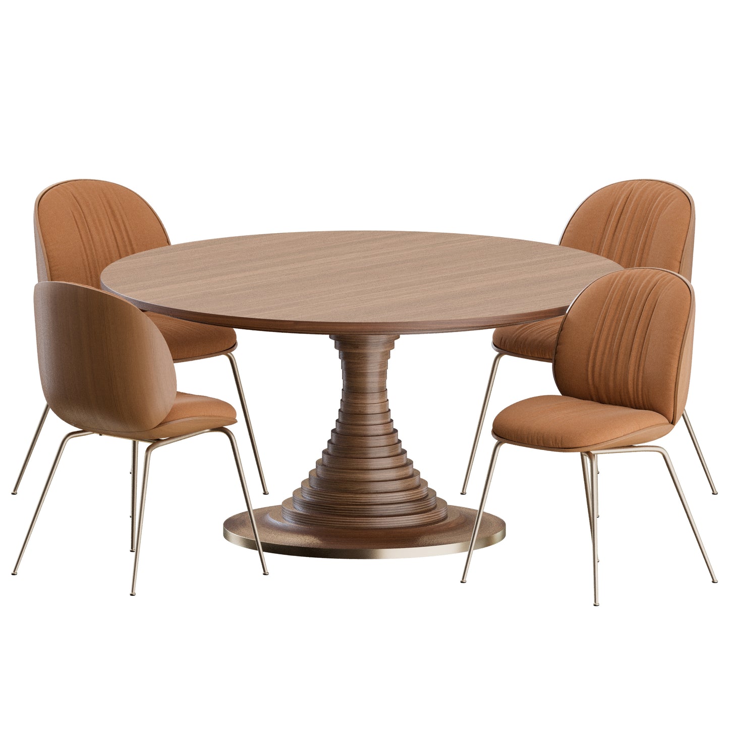 Beetle Soft Dining Set by Gubi 3D Model