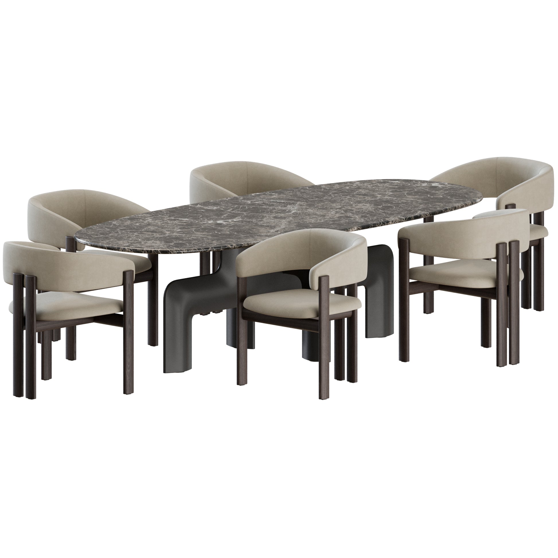 Biarritz Dining Set By Ditre Italia 3D model on Add Model