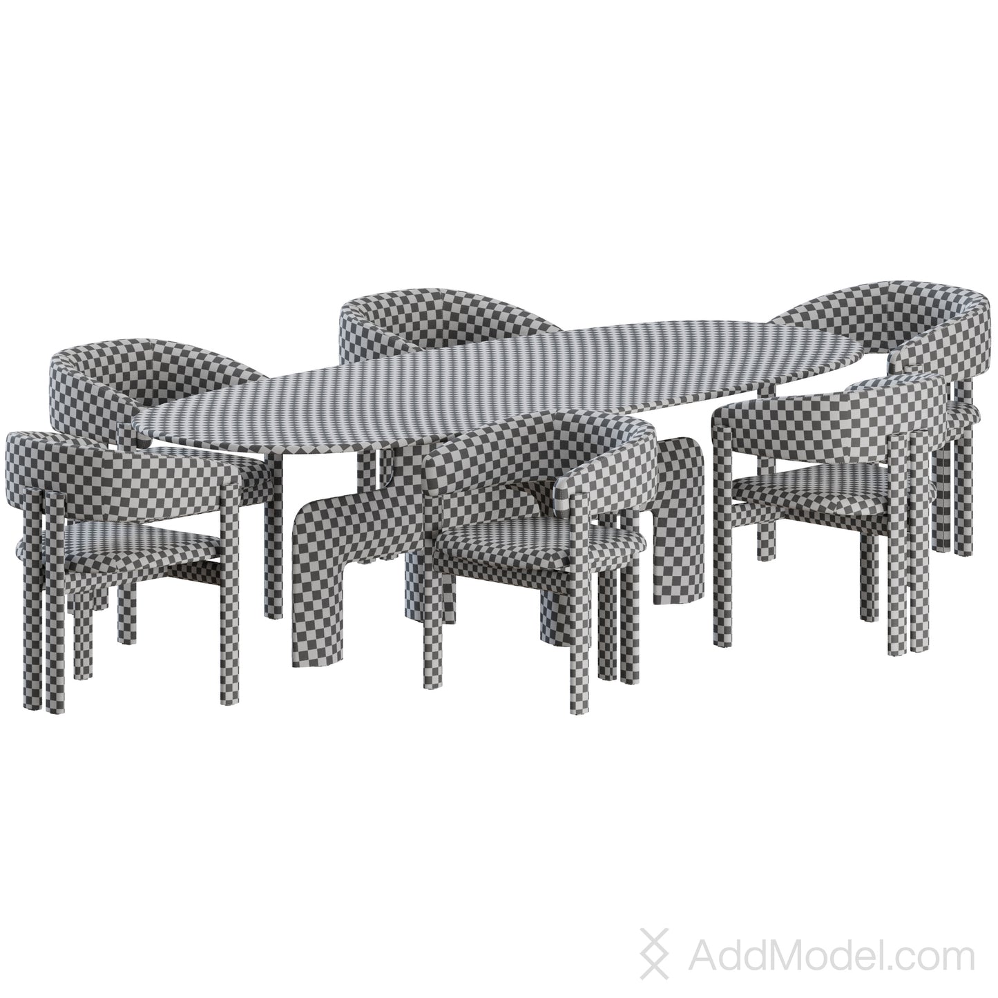 Biarritz Dining Set By Ditre Italia 3D model on AddModel.com