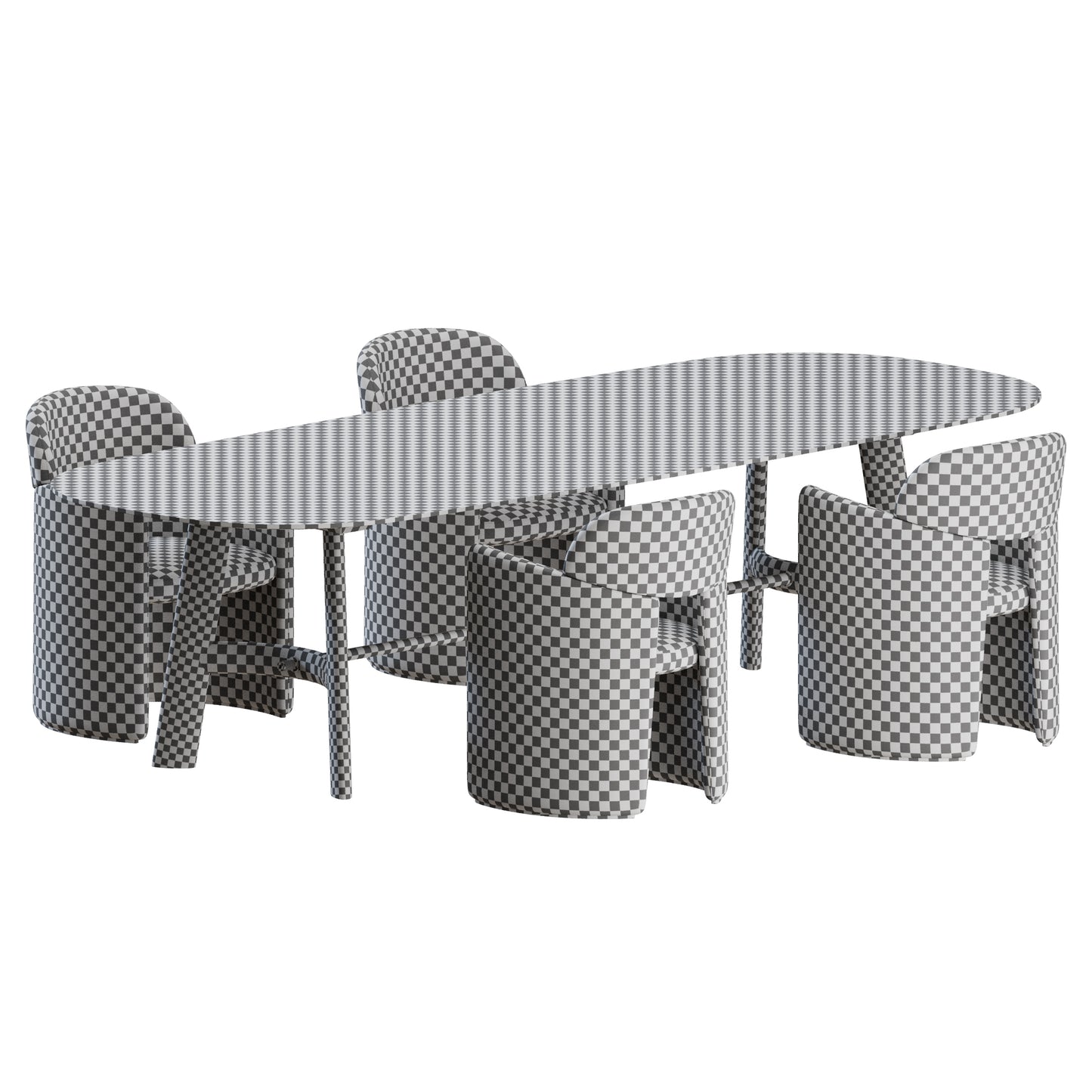 Blanca Chair August Table by Lema 3D Model