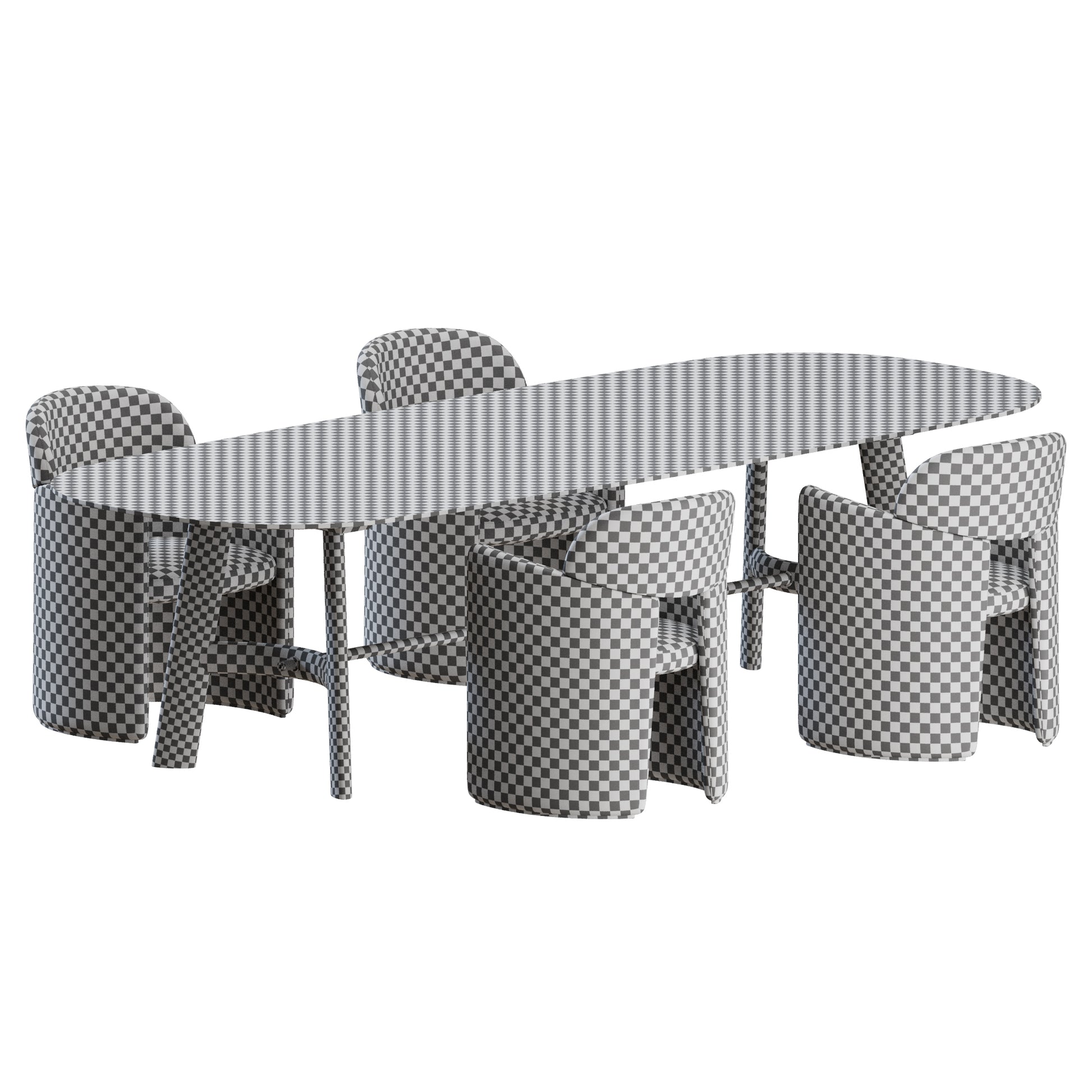Blanca Chair August Table by Lema 3D Model