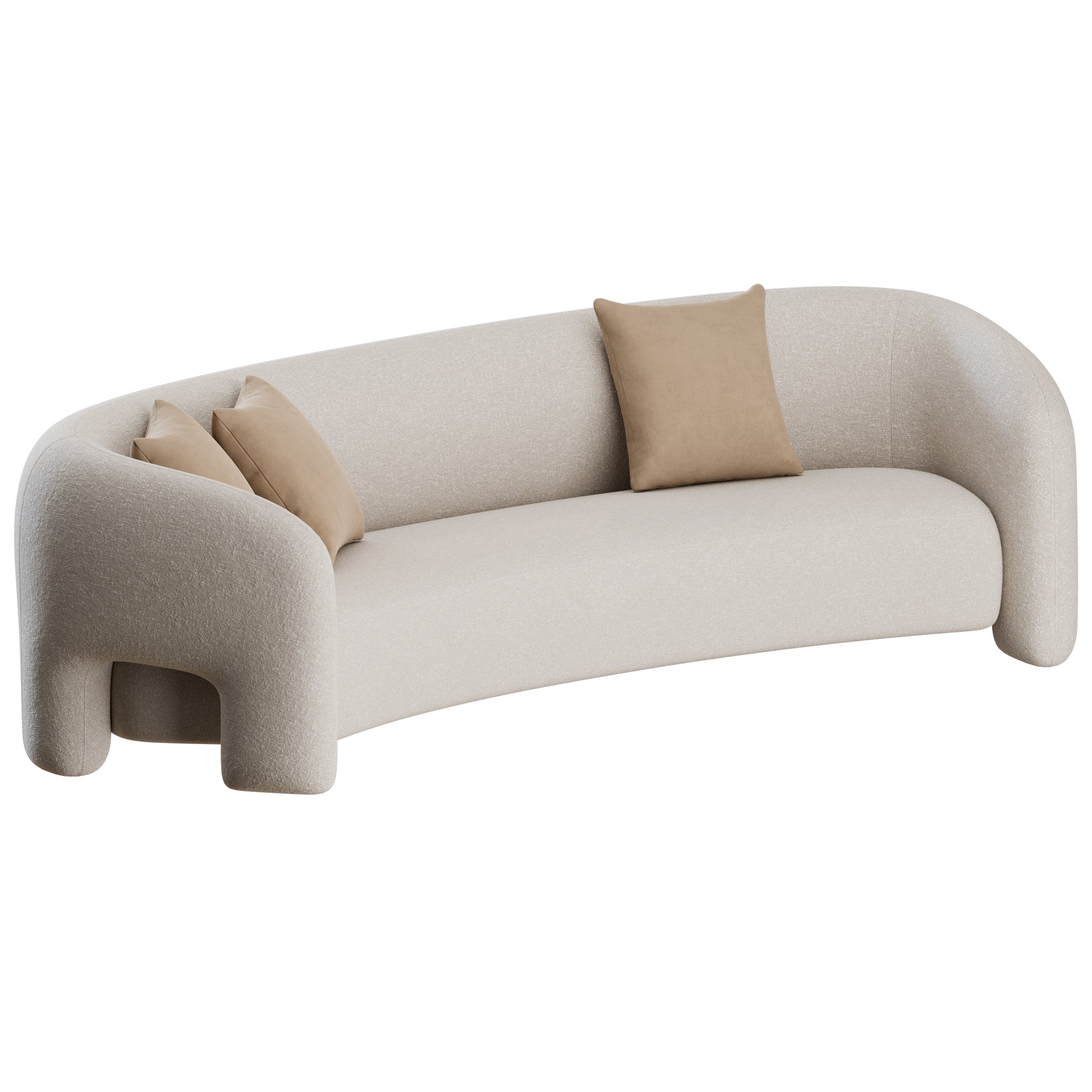 Bold Curved Sofa by Mohdern 3D Model