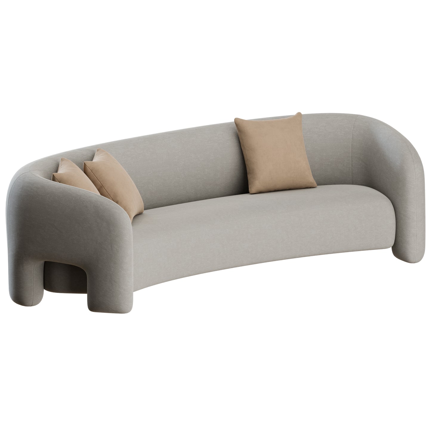 Bold Curved Sofa by Mohdern 3D Model