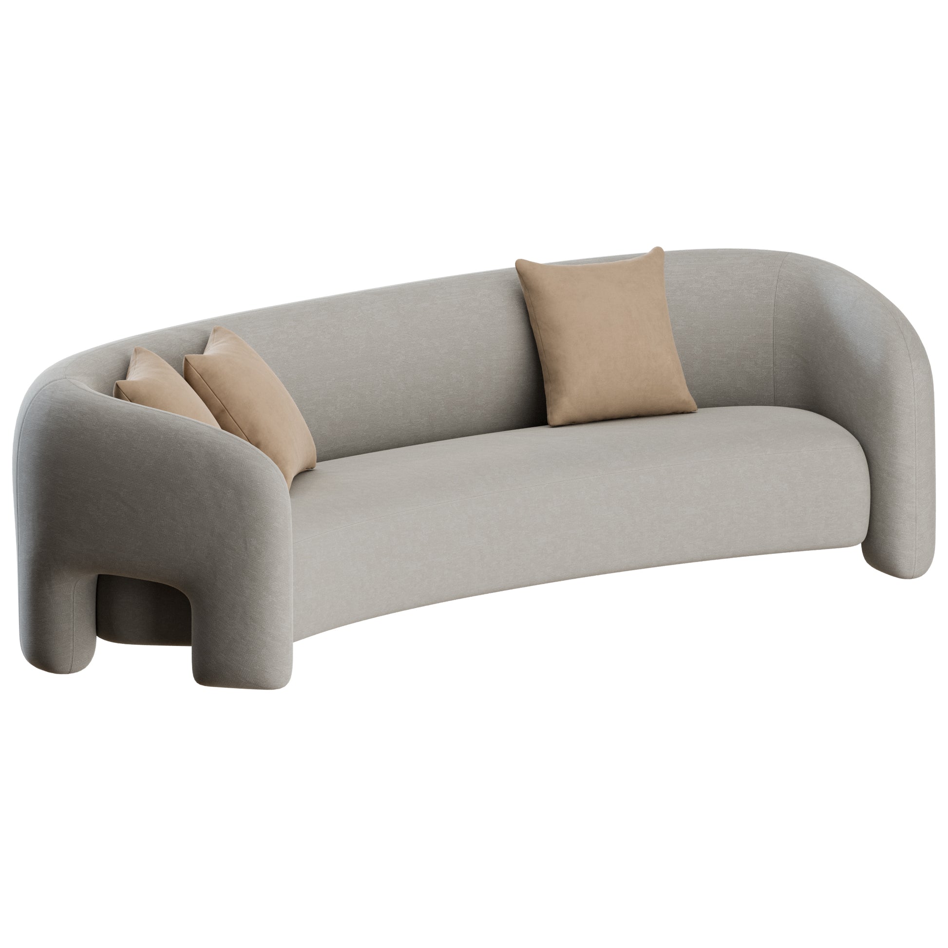 Bold Curved Sofa by Mohdern 3D Model