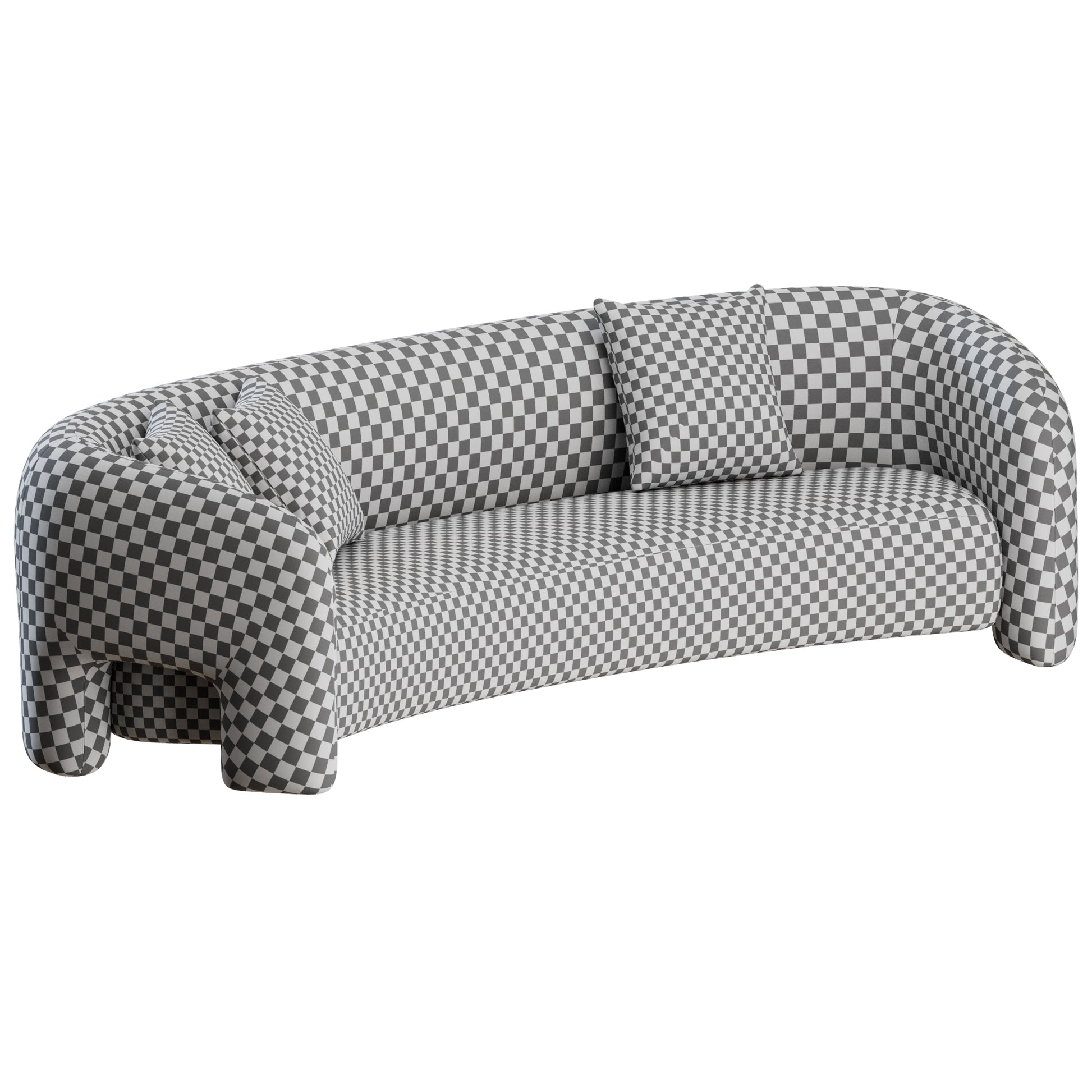 Bold Curved Sofa by Mohdern 3D Model
