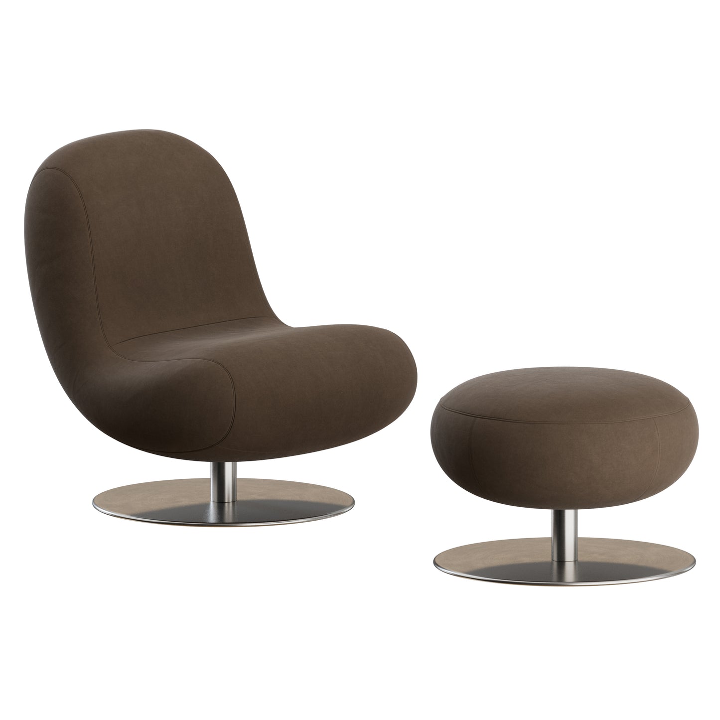 Bosco Armchair and Pouf by Molteni 3D Model
